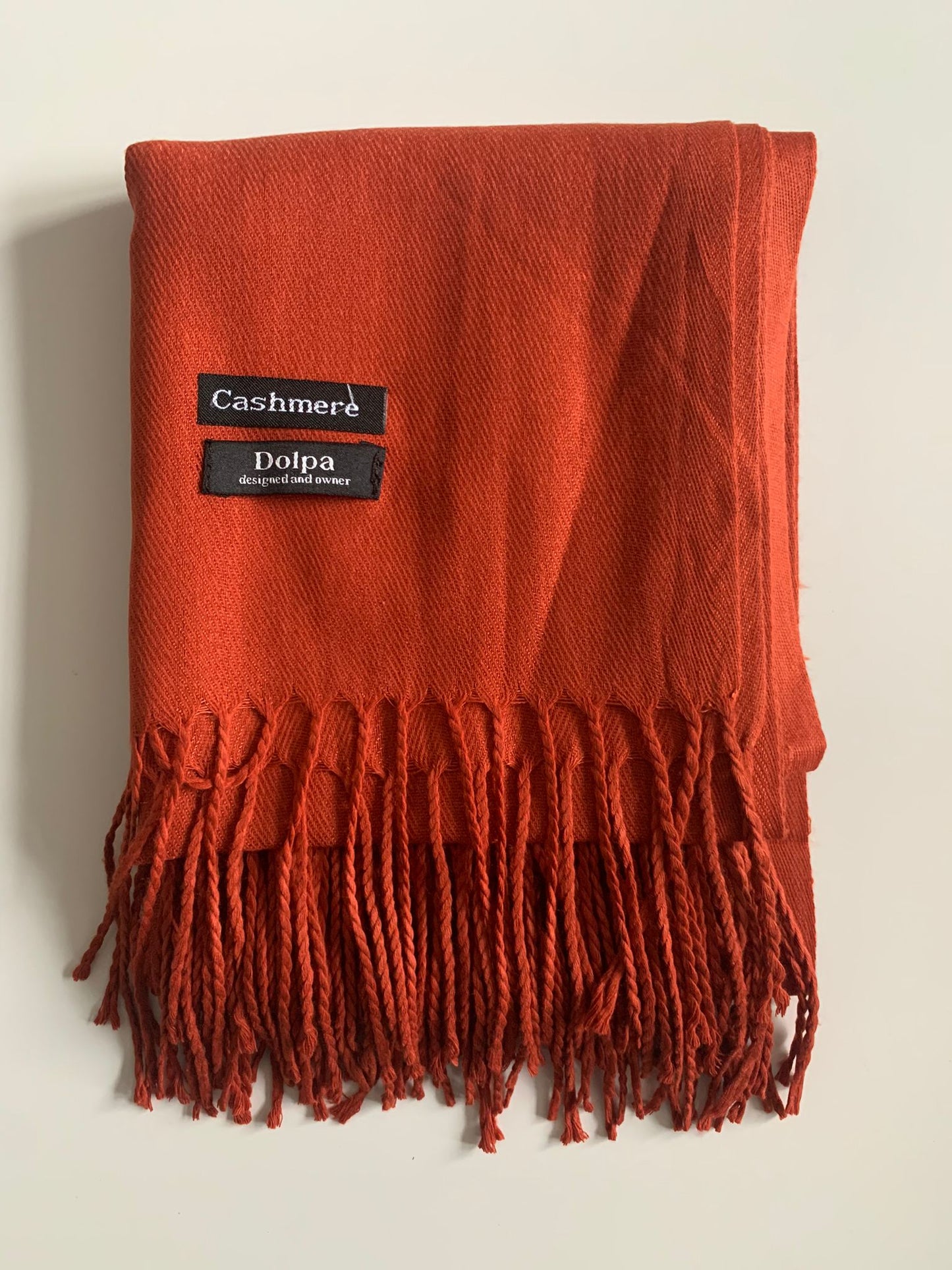 Luxury Cashmere Light Red Scarf 230 Grams