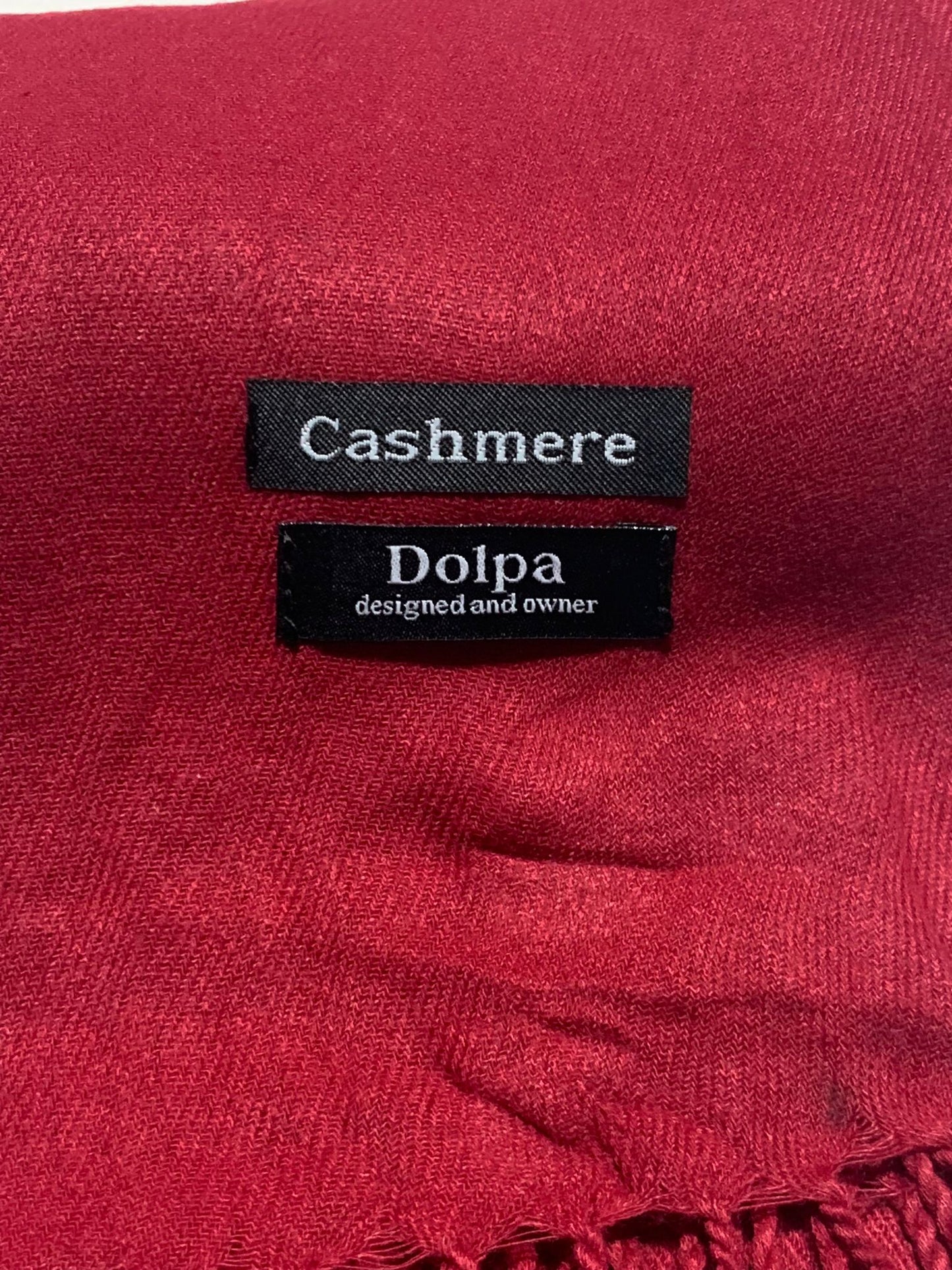 Luxury Cashmere Burgundy Scarf 230 Grams