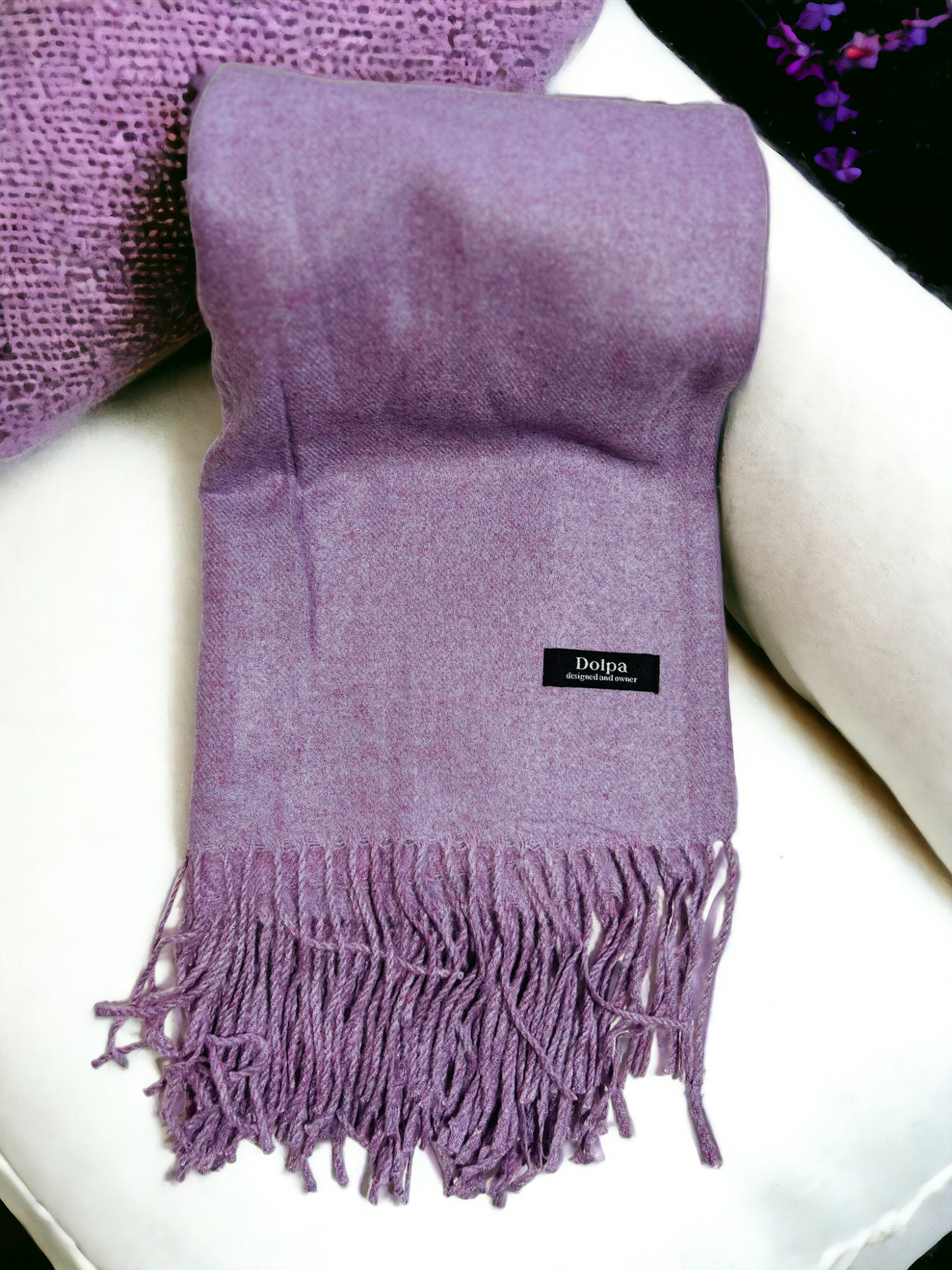 Luxury Cashmere Pashmina Lavender Scarf