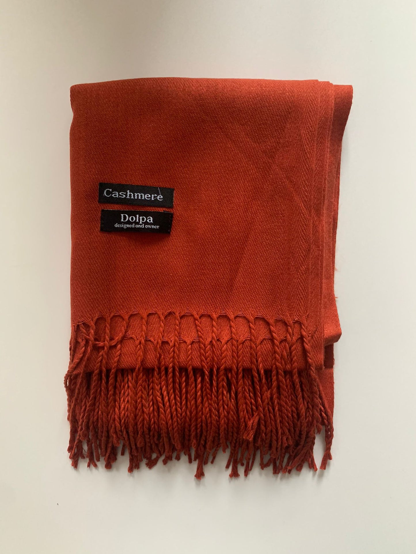 Luxury Cashmere Light Red Scarf 230 Grams