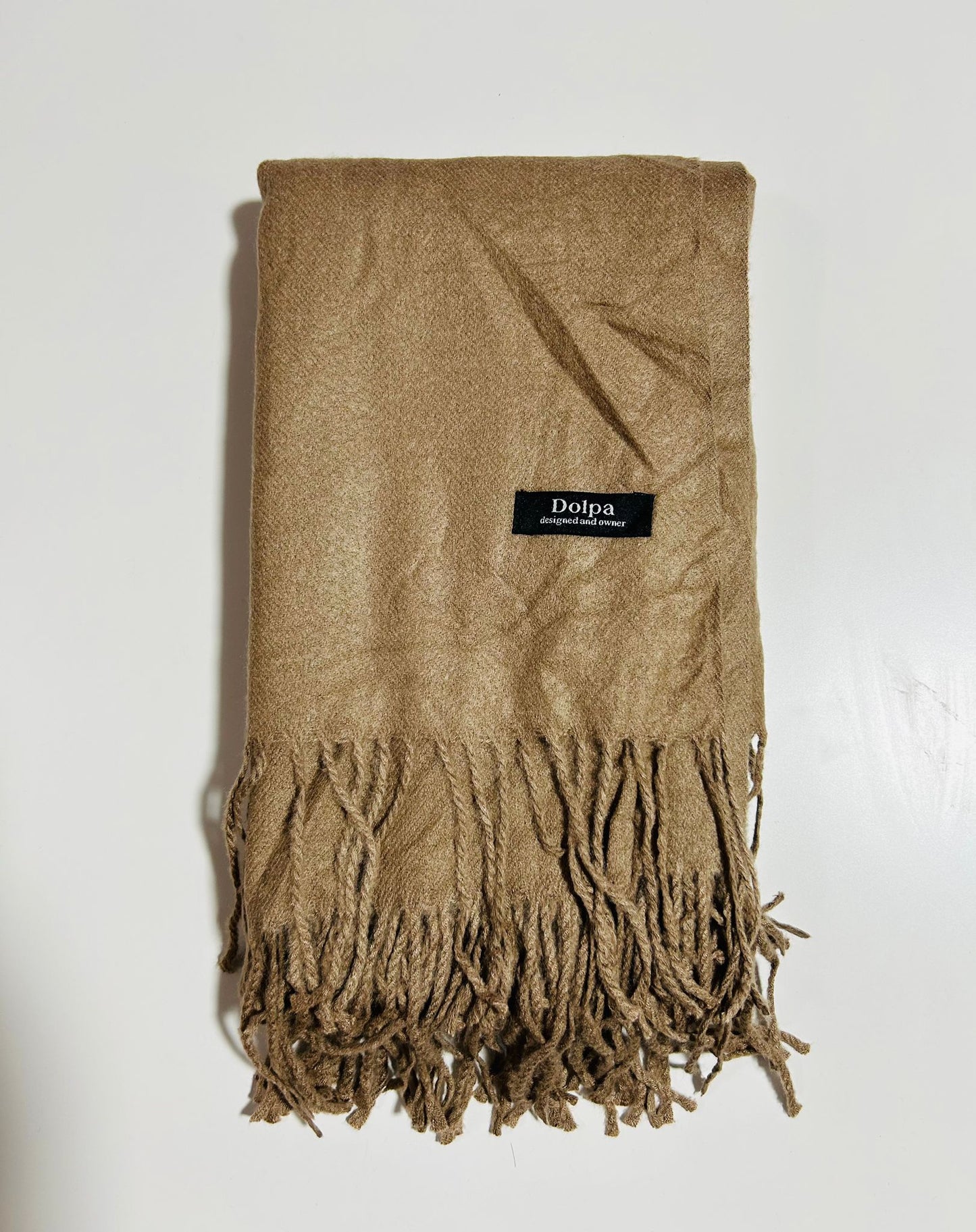 Luxury Cashmere Pashmina Light Brown Scarf