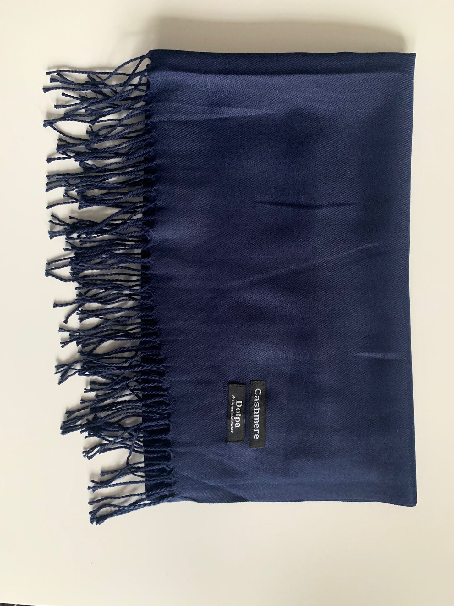 Luxury Cashmere Light Navy Blue Scarf 230 Grams