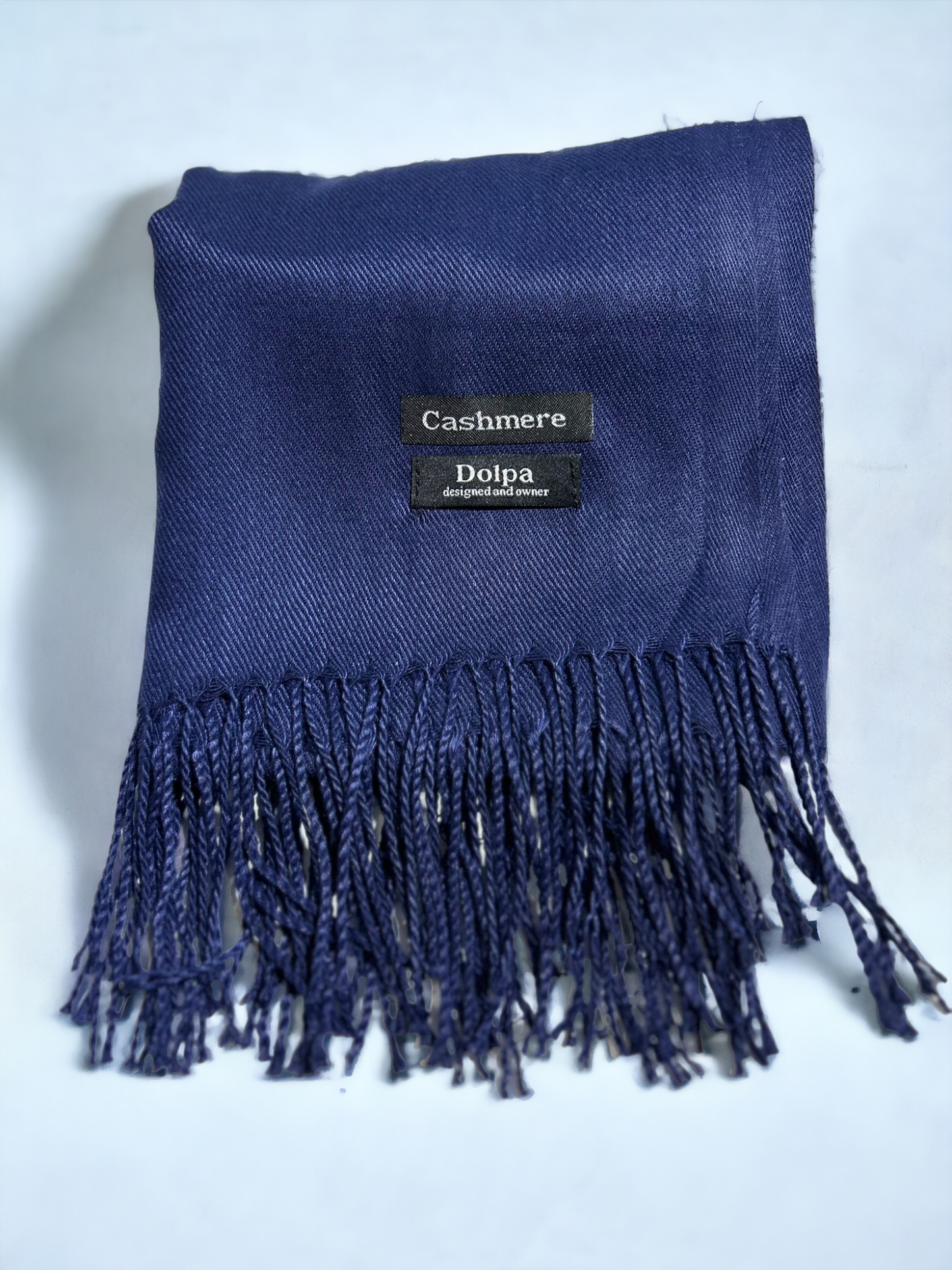 Luxury Cashmere Light Navy Blue Scarf 230 Grams