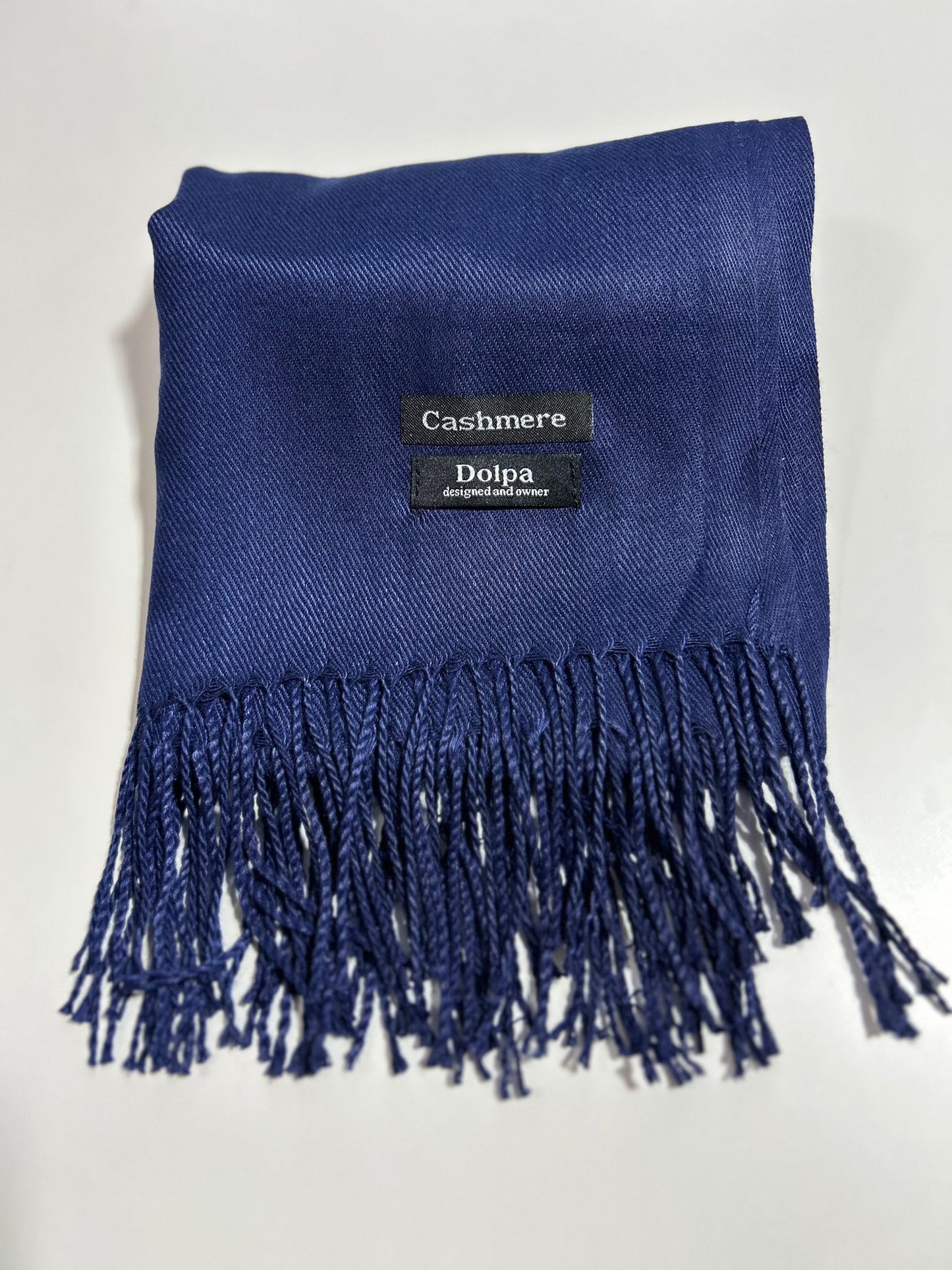 Luxury Cashmere Light Navy Blue Scarf 230 Grams
