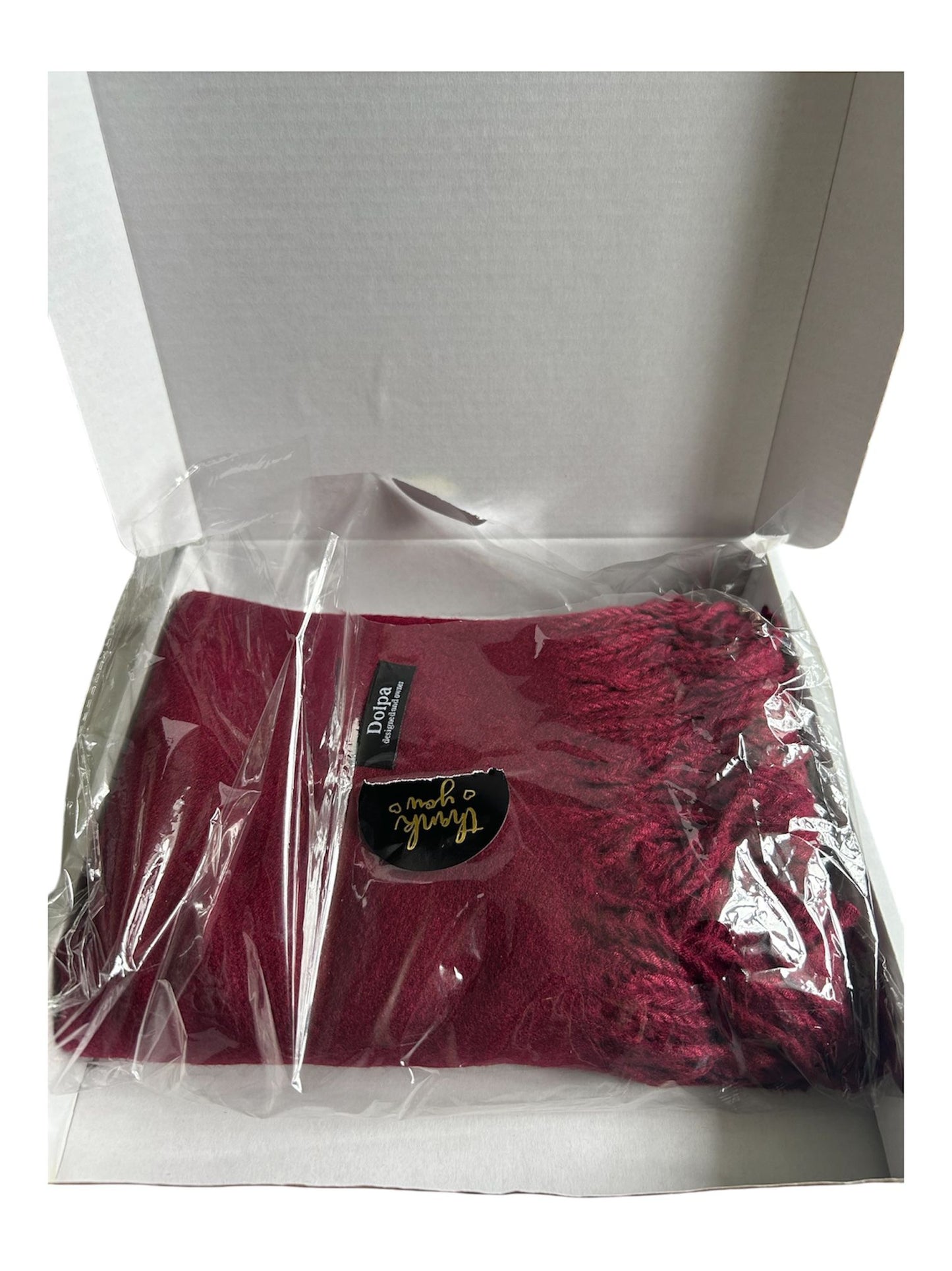 Luxury Cashmere Pashmina Red Wine Scarf