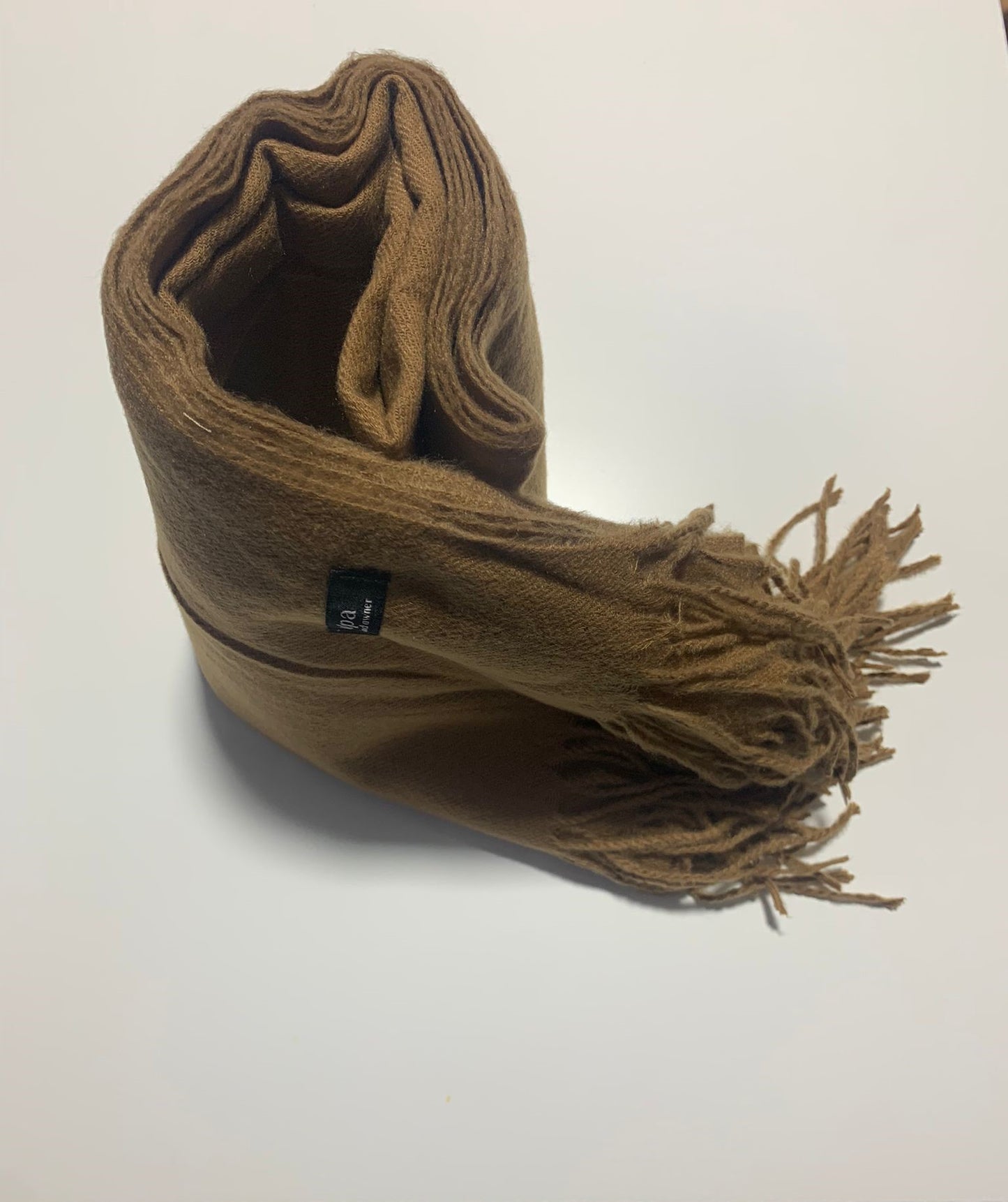 Luxury Cashmere Pashmina Caramel Scarf