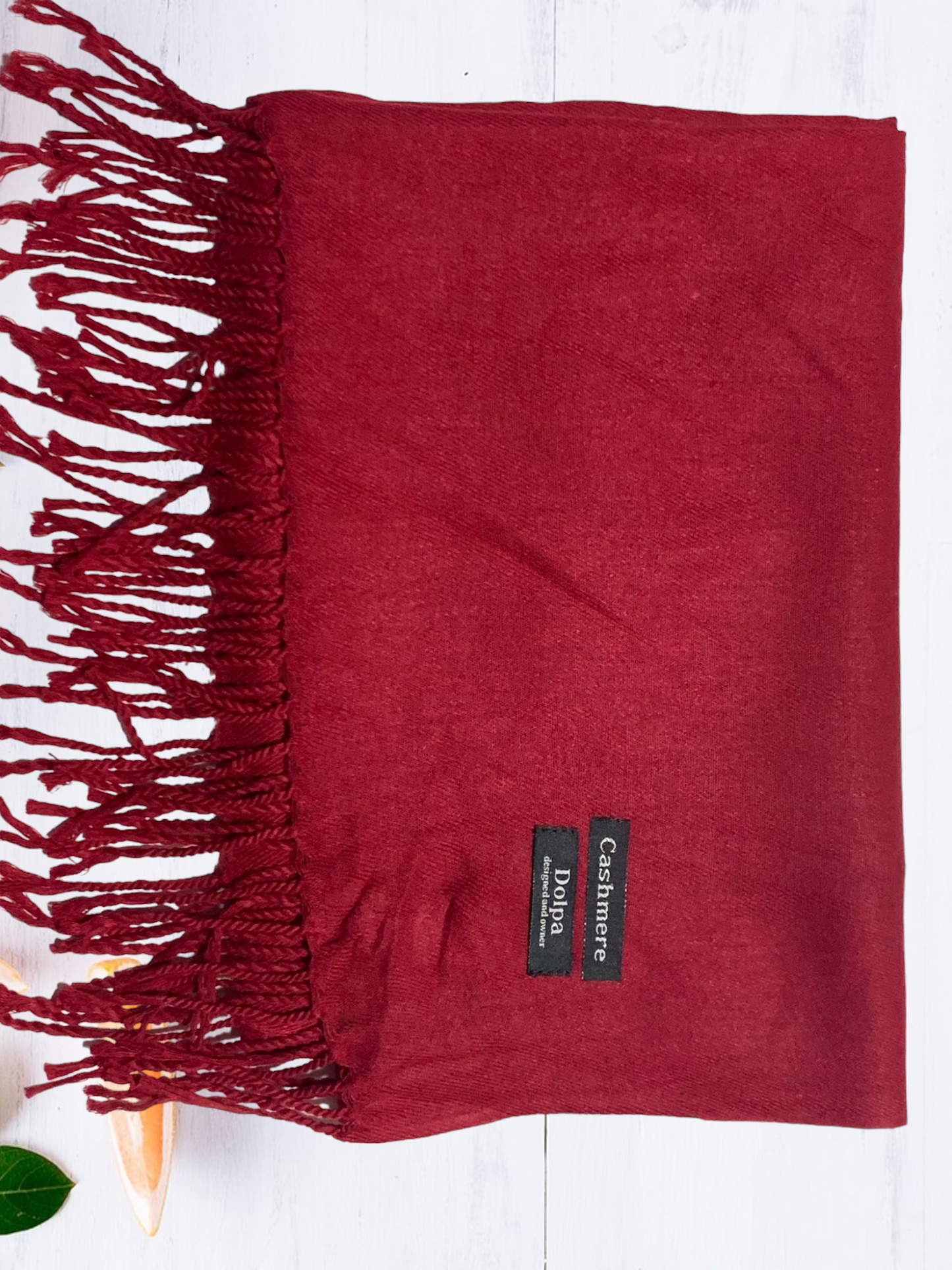 Luxury Cashmere Burgundy Scarf 230 Grams