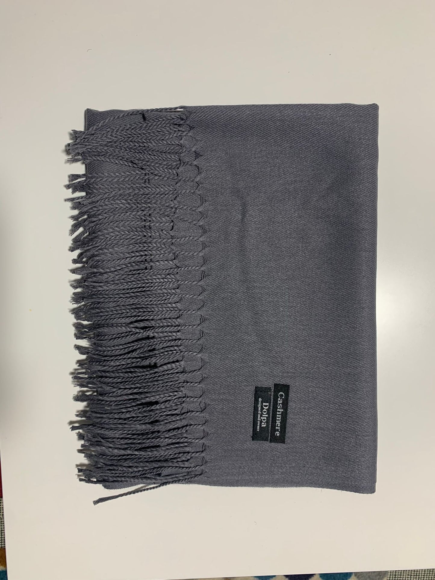 Luxury Cashmere Grey Scarf 230 Grams