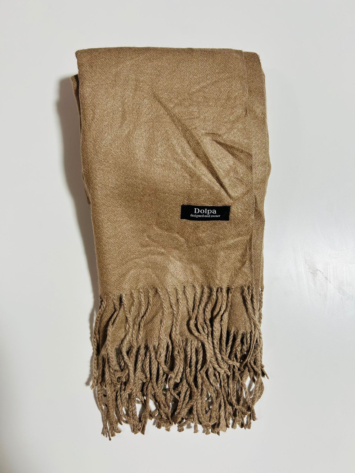 Luxury Cashmere Pashmina Light Brown Scarf