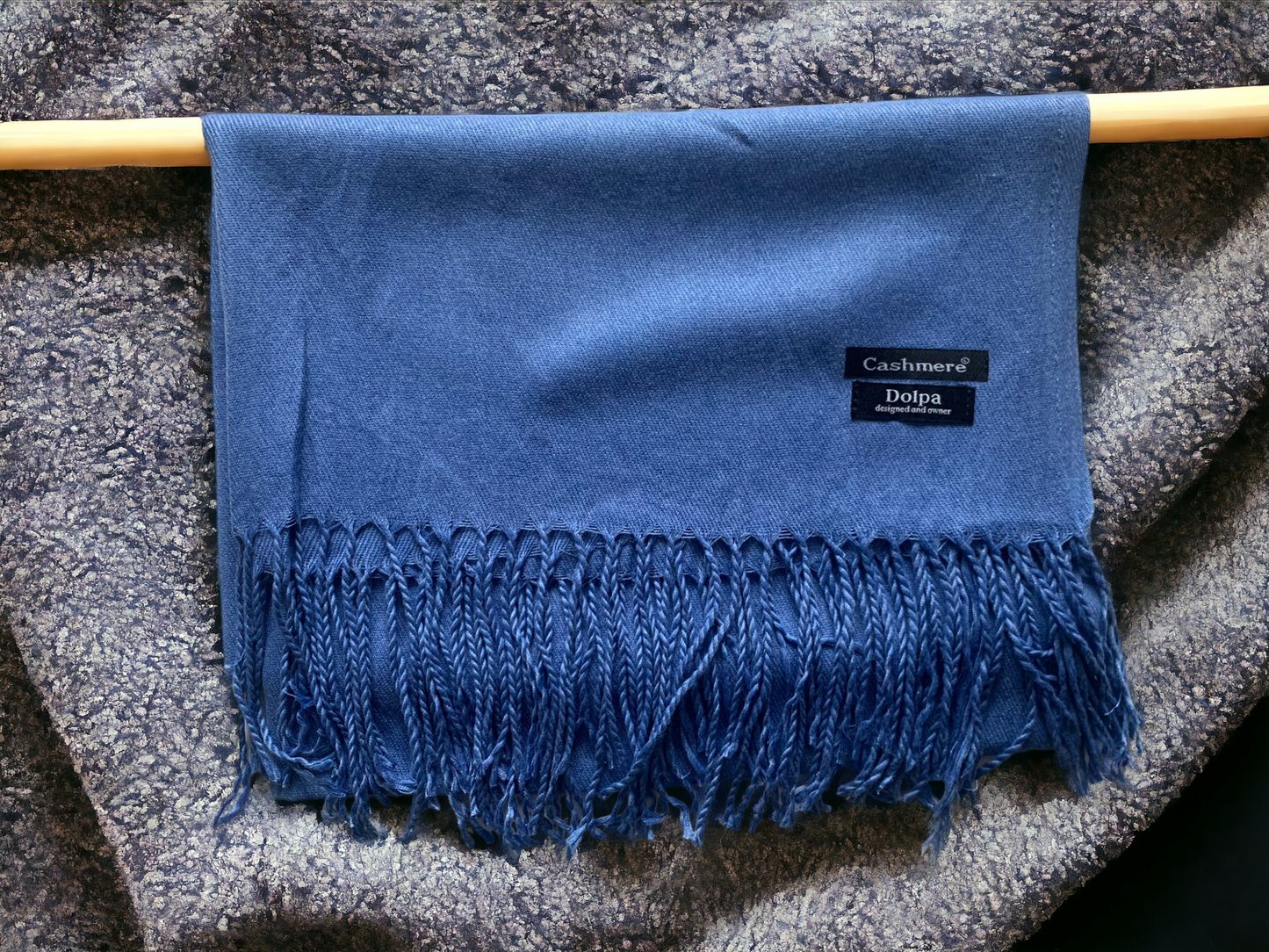 Luxury Cashmere Blue Scarf 230 Grams