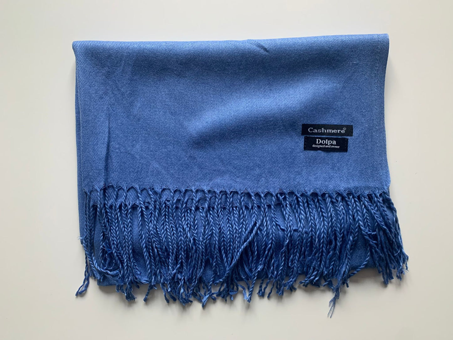 Luxury Cashmere Blue Scarf 230 Grams