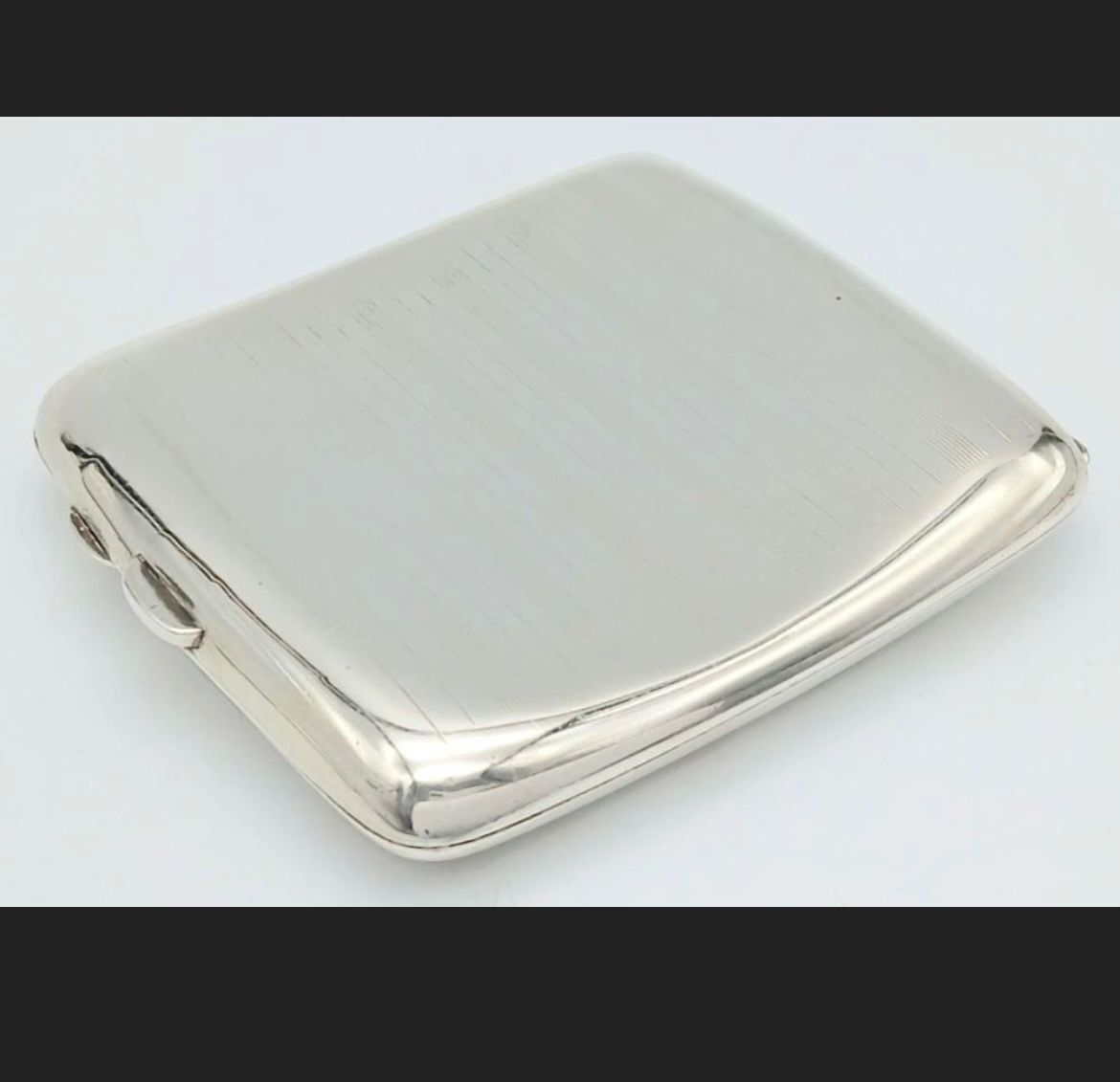 Edwardian Silver Cigarette Case Birmingham Hallmark 1919 Incredible Condition. 106 grams