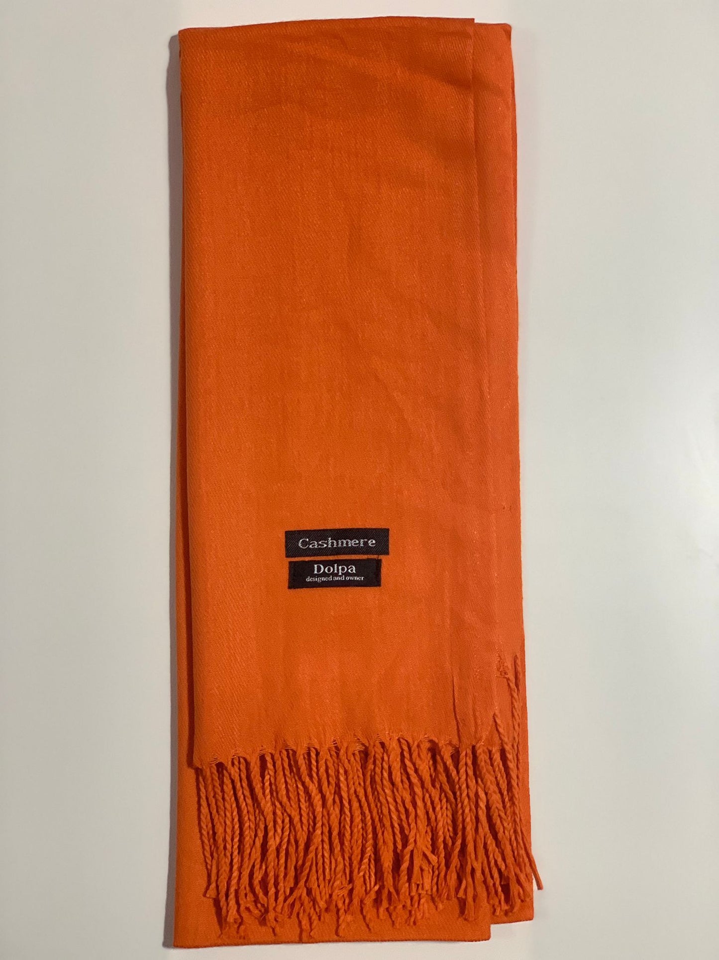 Luxury Cashmere Light Orange Scarf 230 Grams
