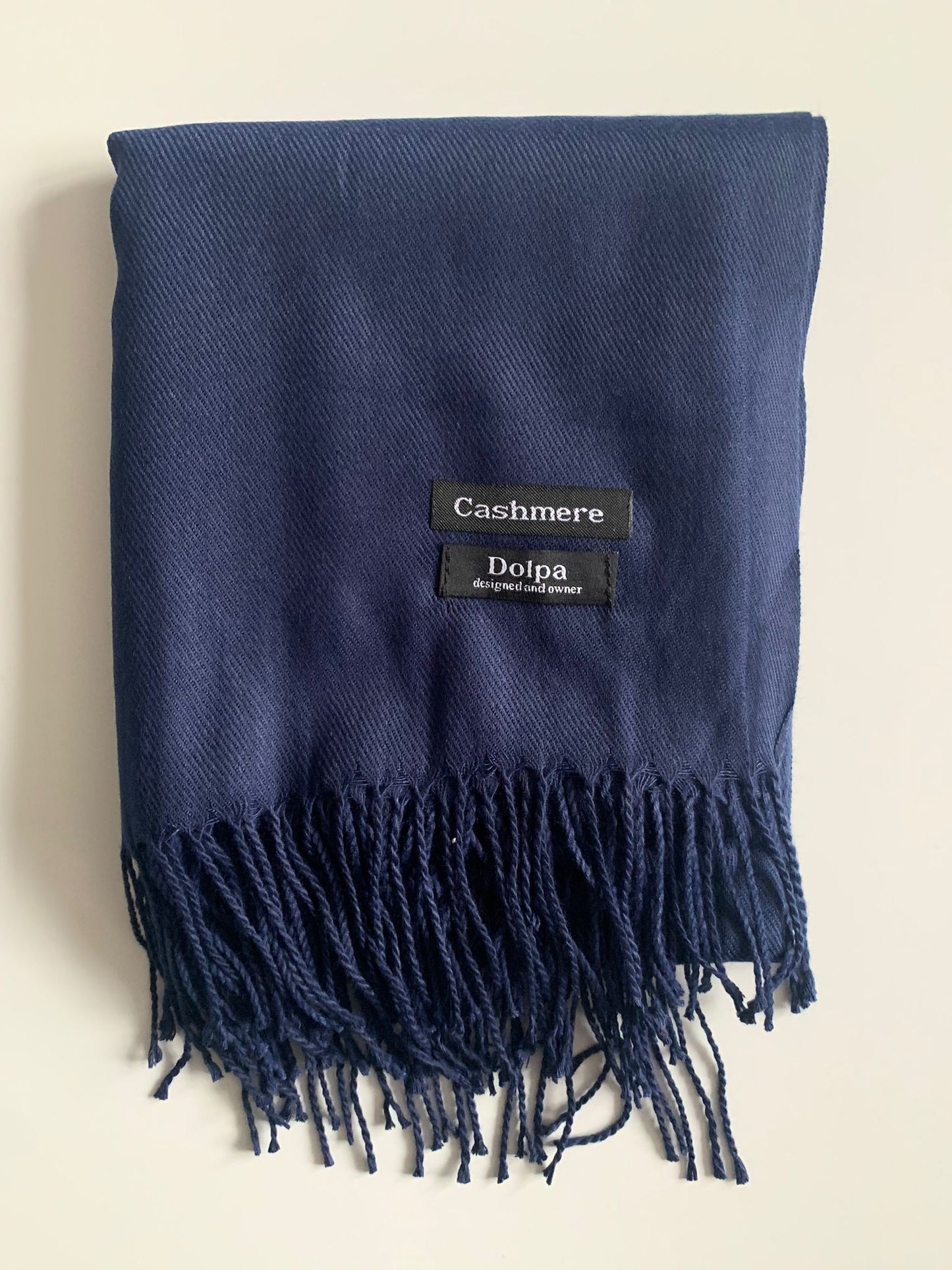 Luxury Cashmere Light Navy Blue Scarf 230 Grams