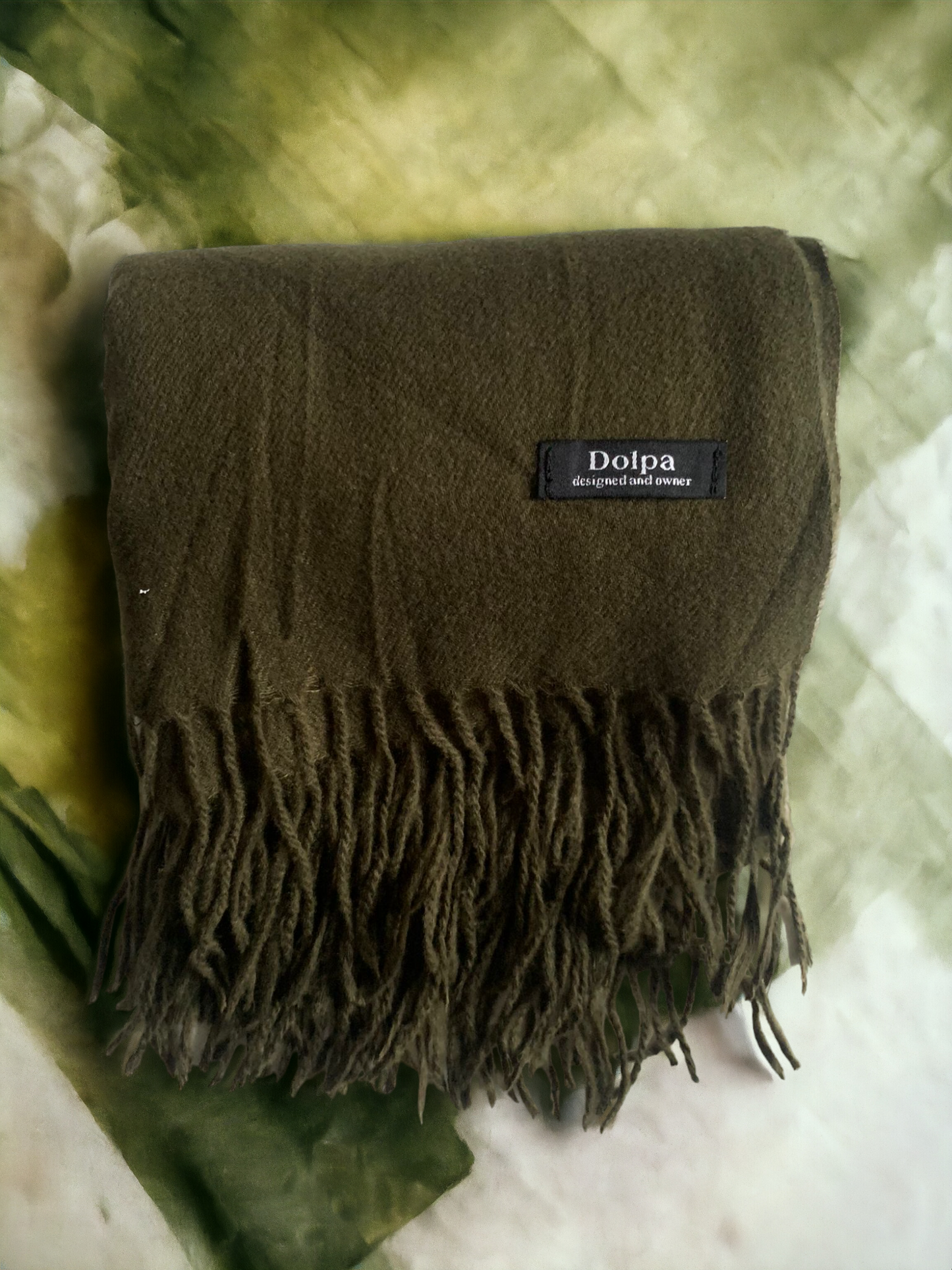 Luxury Cashmere Pashmina Khaki Scarf