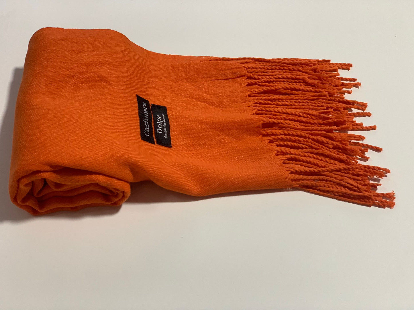 Luxury Cashmere Light Orange Scarf 230 Grams