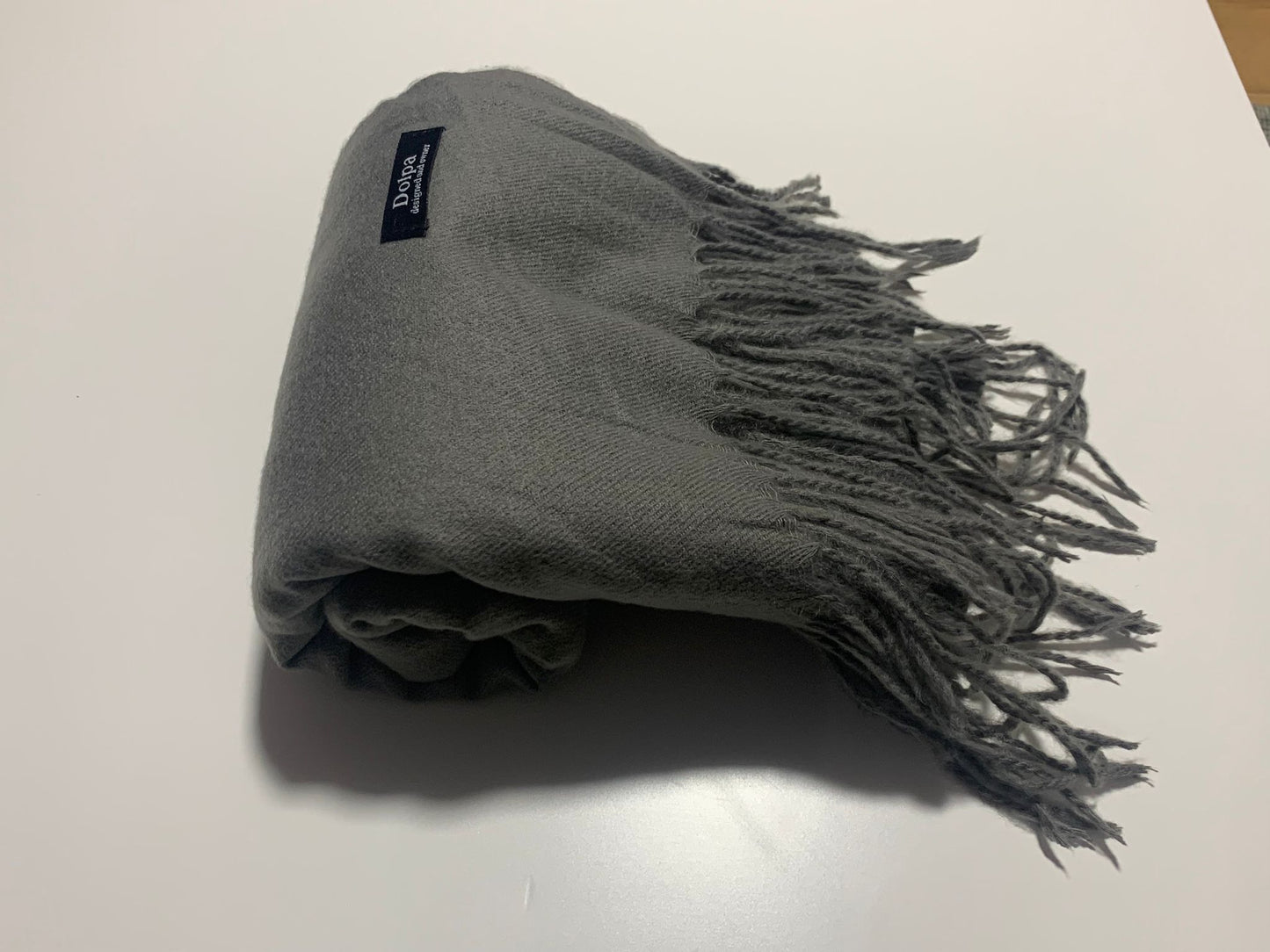 Luxury Cashmere Pashmina Grey Scarf