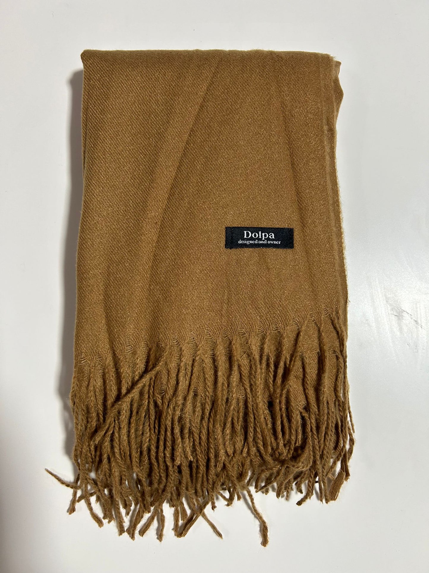 Luxury Cashmere Khaki Scarf 230 Grams