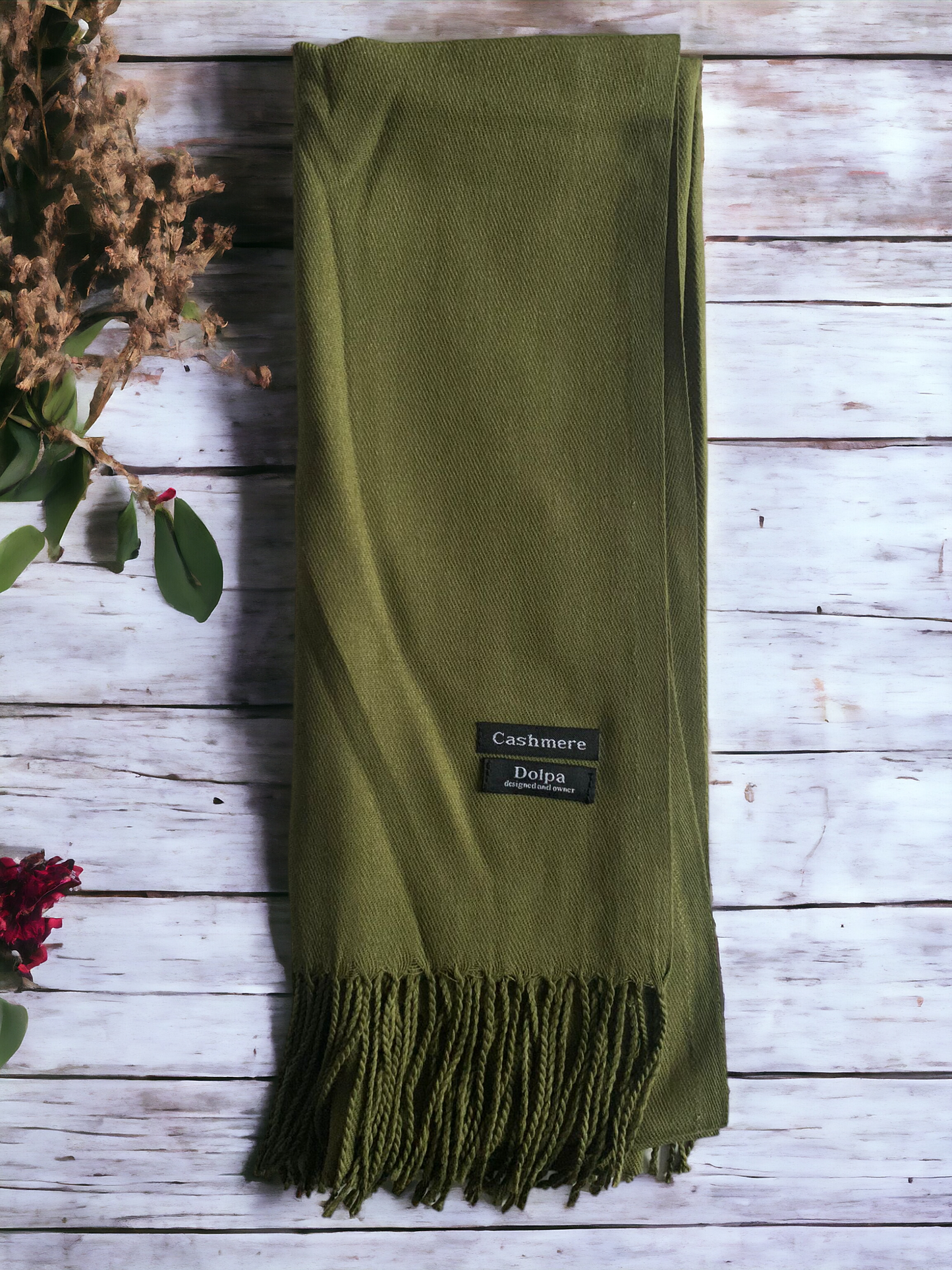 Luxury Cashmere Dark Brown Scarf 230 Grams