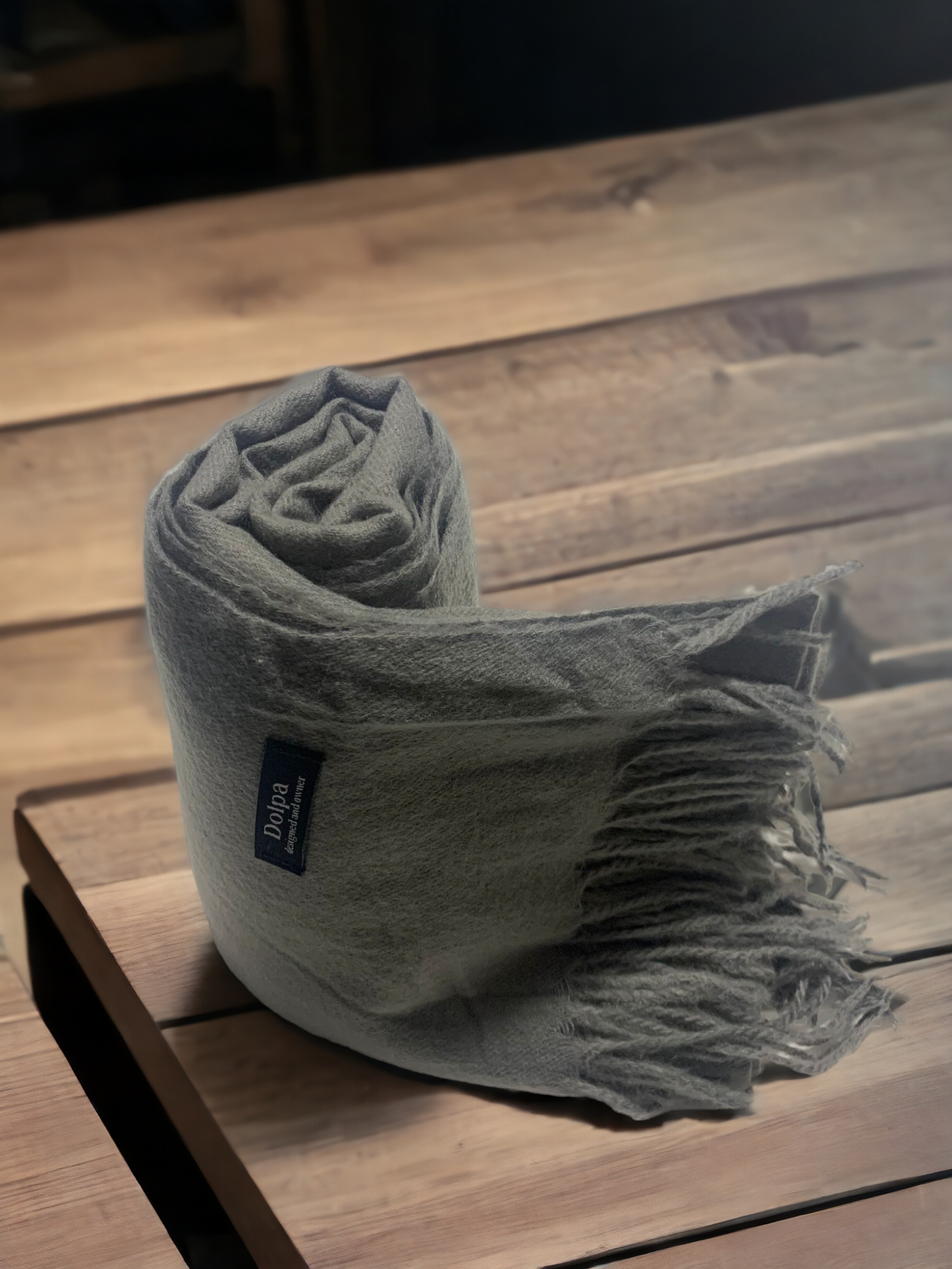 Luxury Cashmere Pashmina Grey Scarf