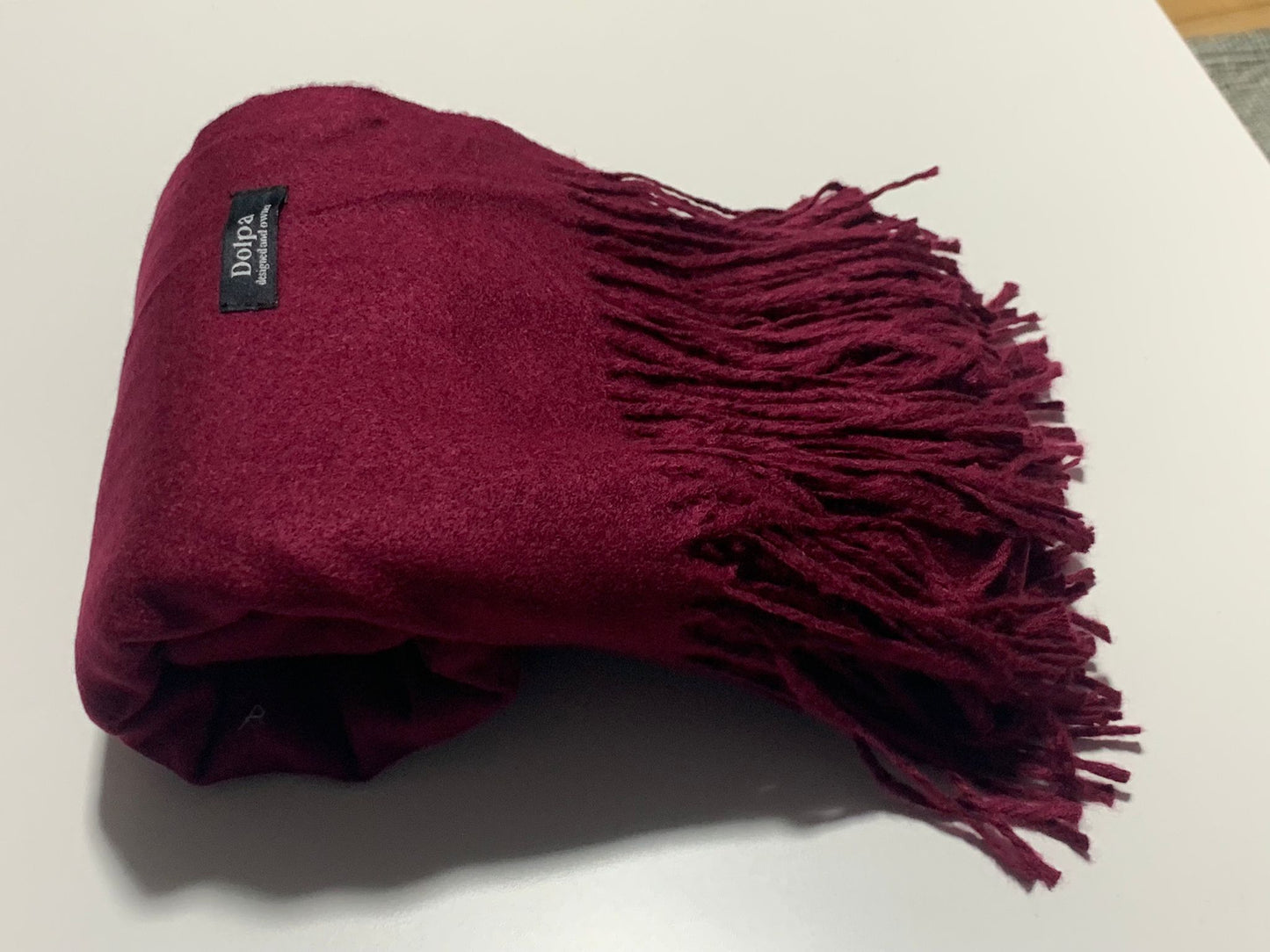 Luxury Cashmere Pashmina Red Wine Scarf