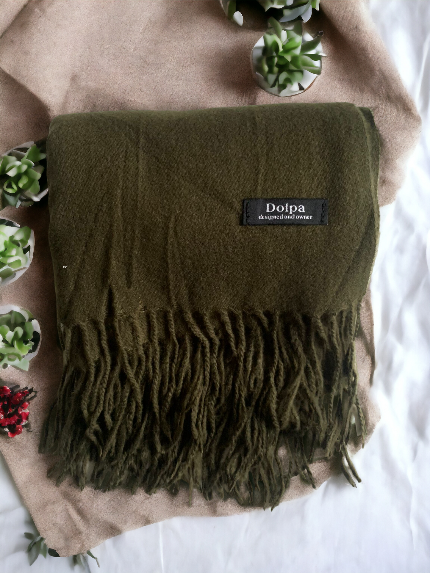 Luxury Cashmere Pashmina Dark Grey Scarf