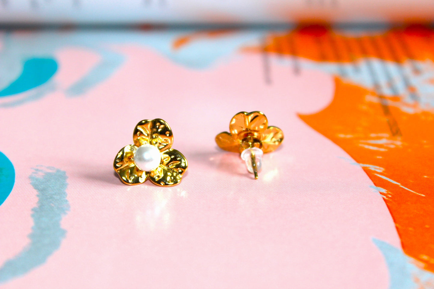 Flower Earring Gold Plated