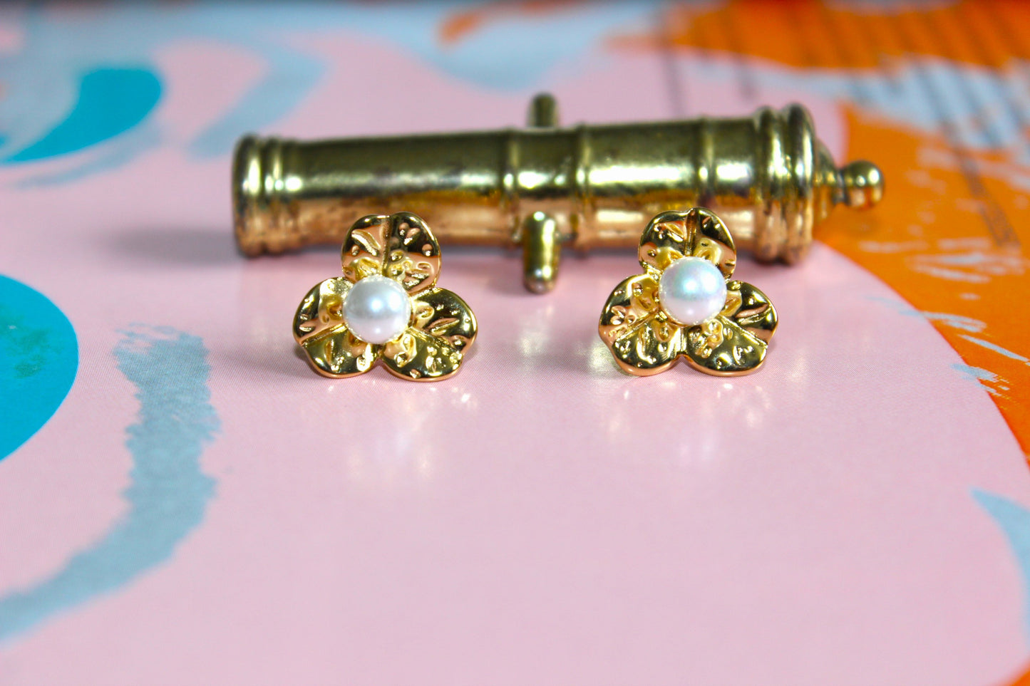 Flower Earring Gold Plated