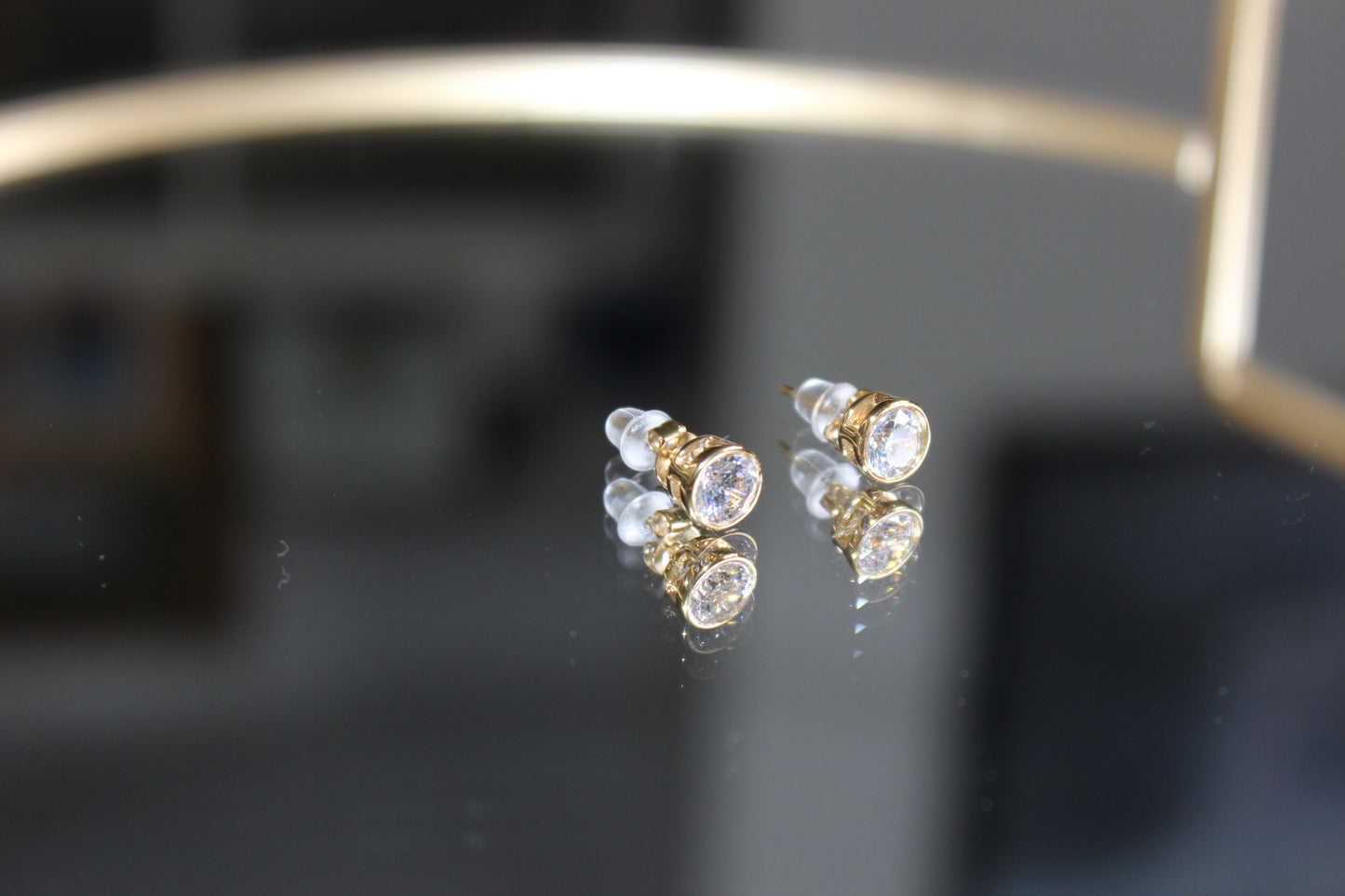 RBC CZ Stud Gold Plated