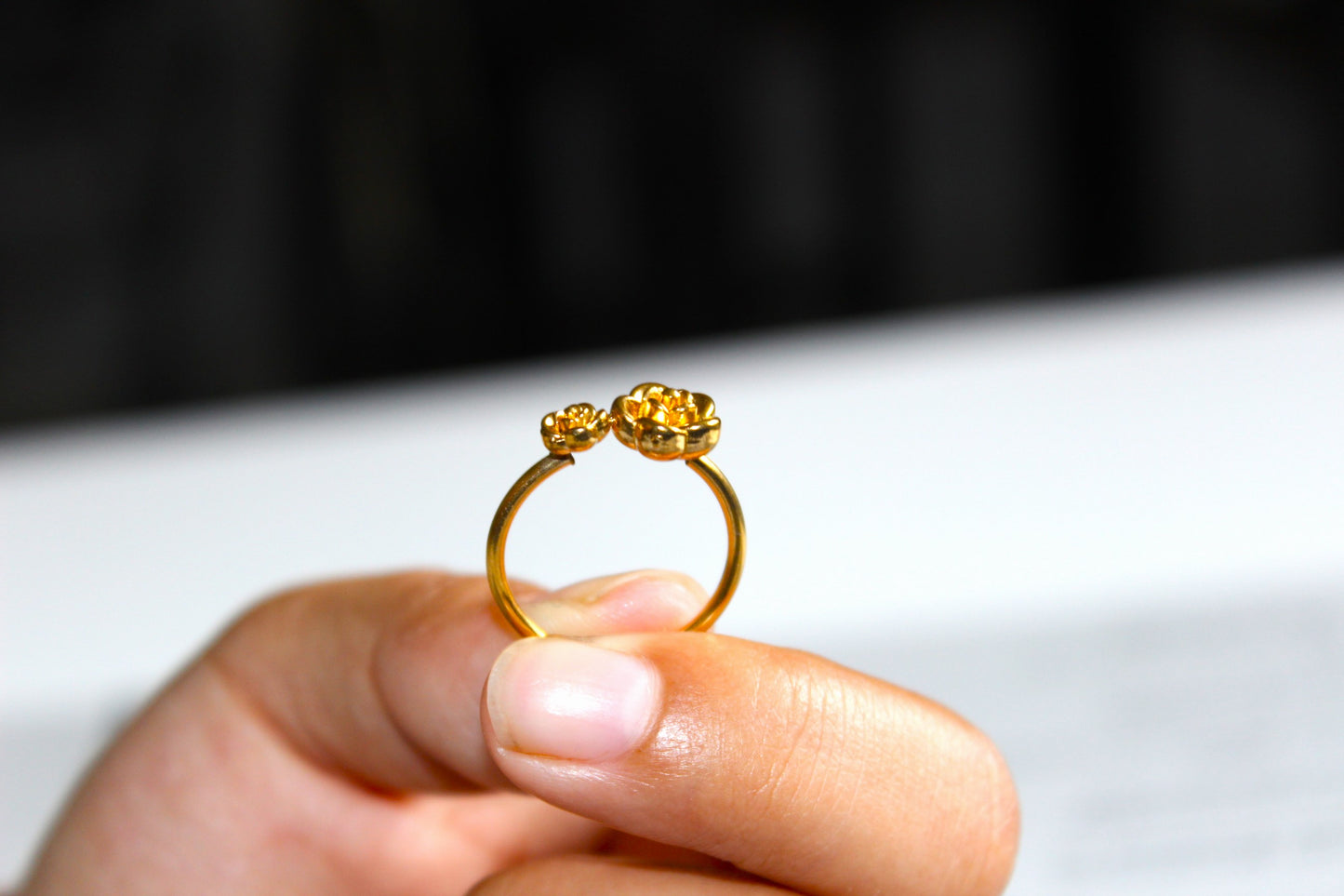 Gold Small Flower Ring