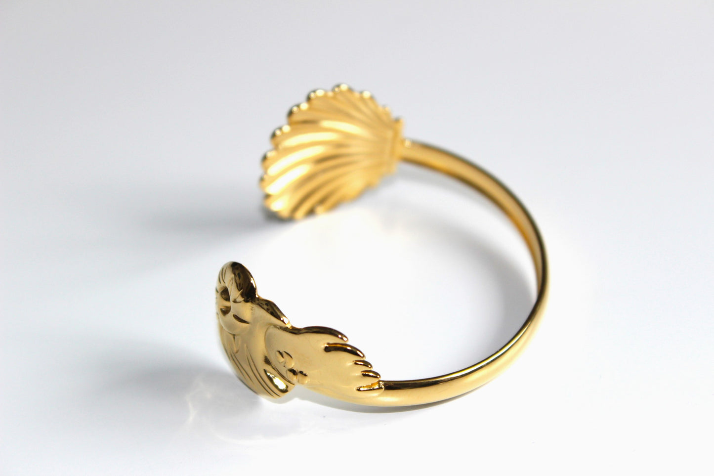 Shell Cuff Bracelet Gold Plated