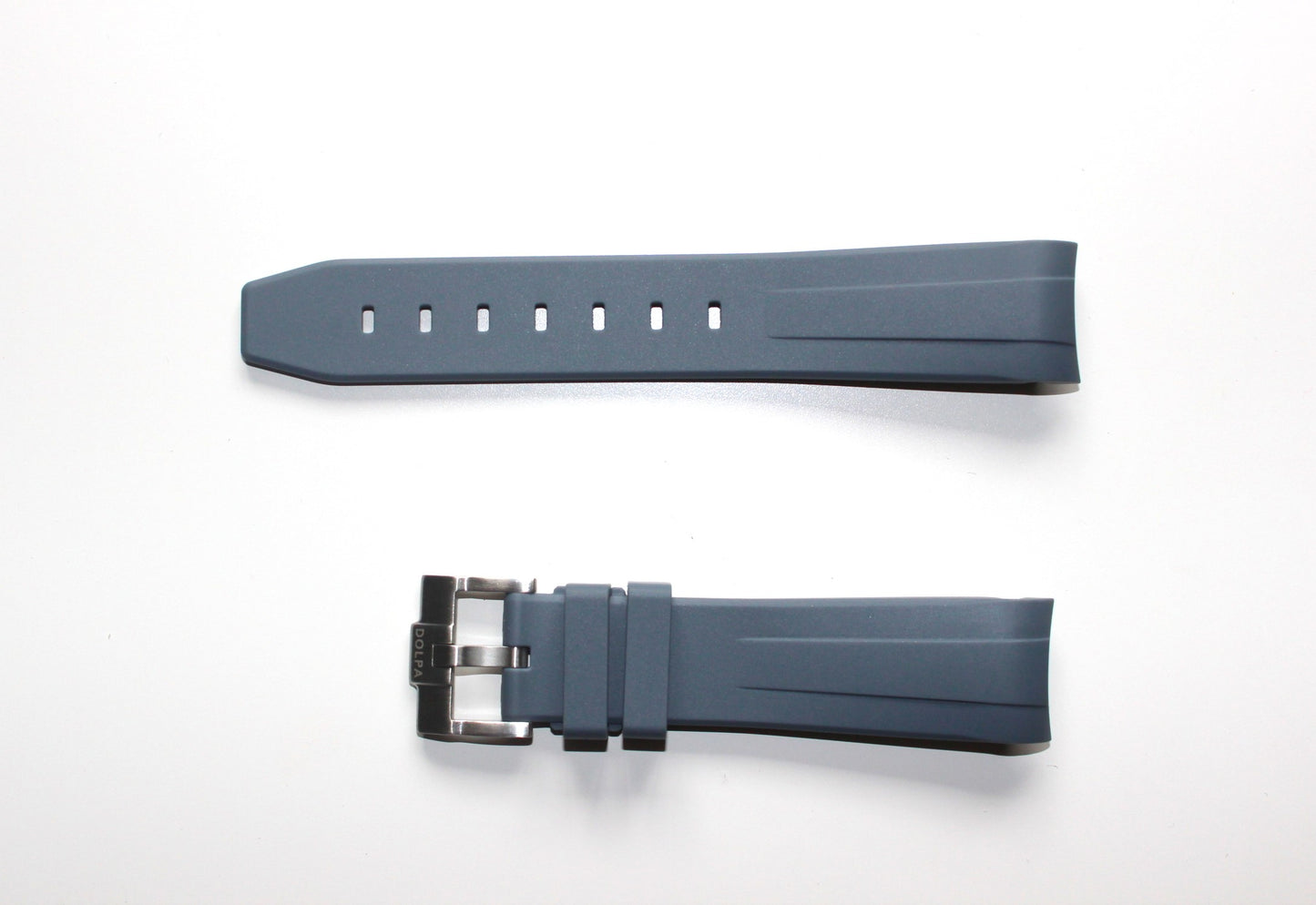 Dolpa 20mm Curved Ended Grey Rubber Strap