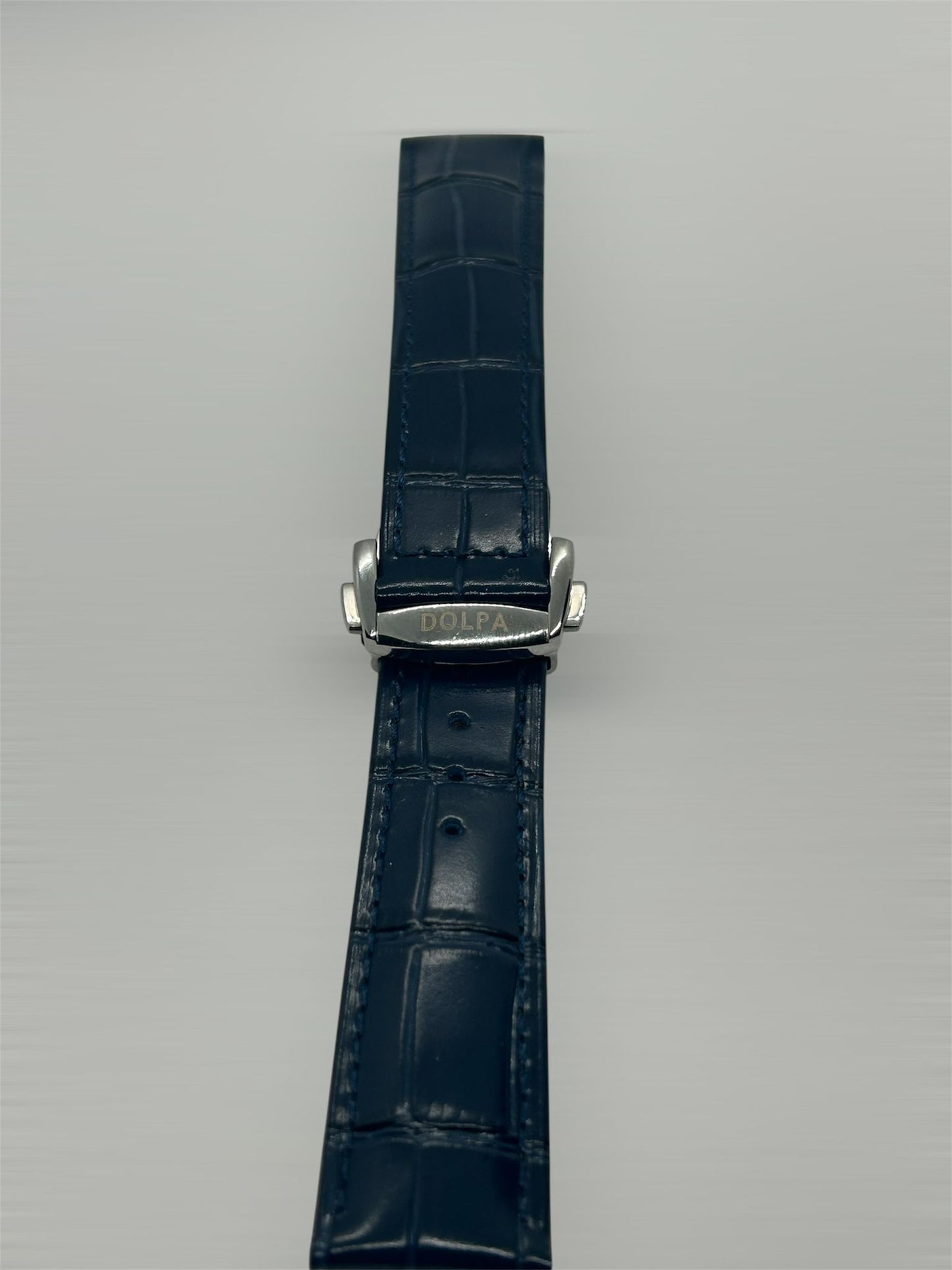 Dolpa Premium Navy Blue Leather Strap for Cartier 20mm Band Deployant Clasp