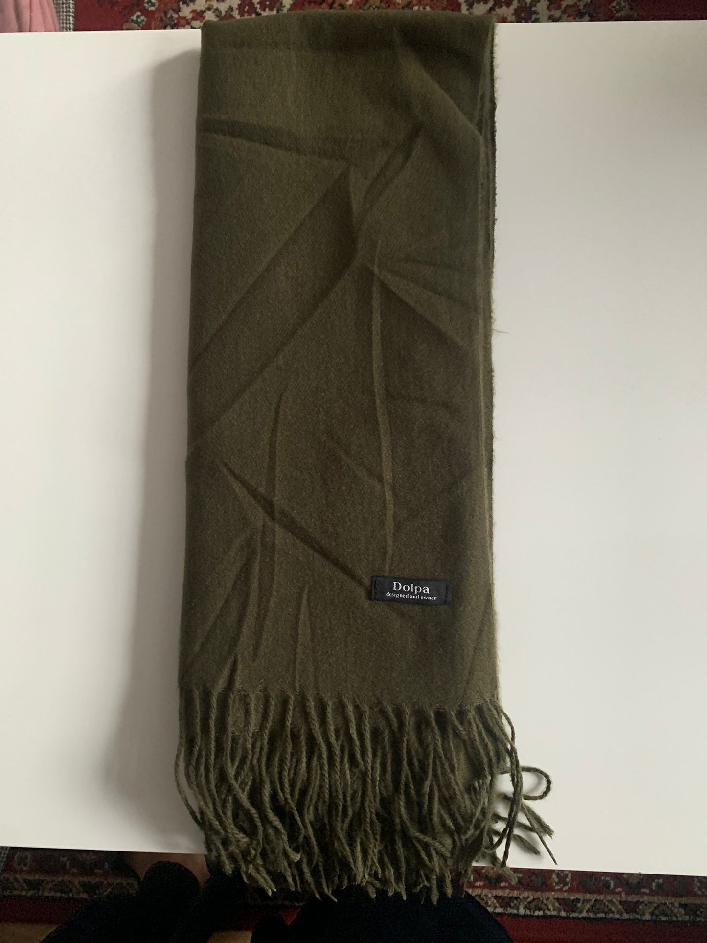 Luxury Cashmere Pashmina Khaki Scarf