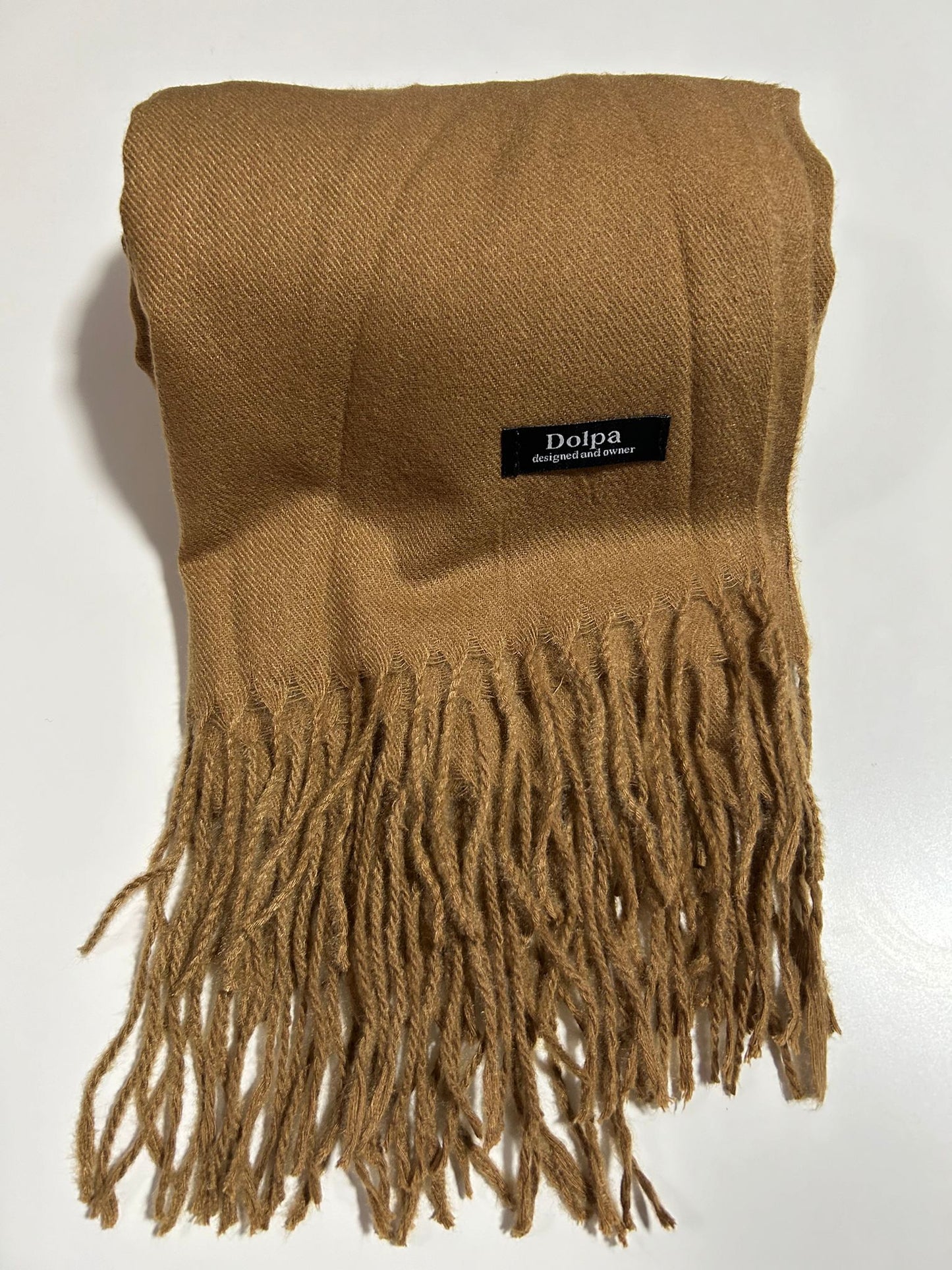 Luxury Cashmere Khaki Scarf 230 Grams