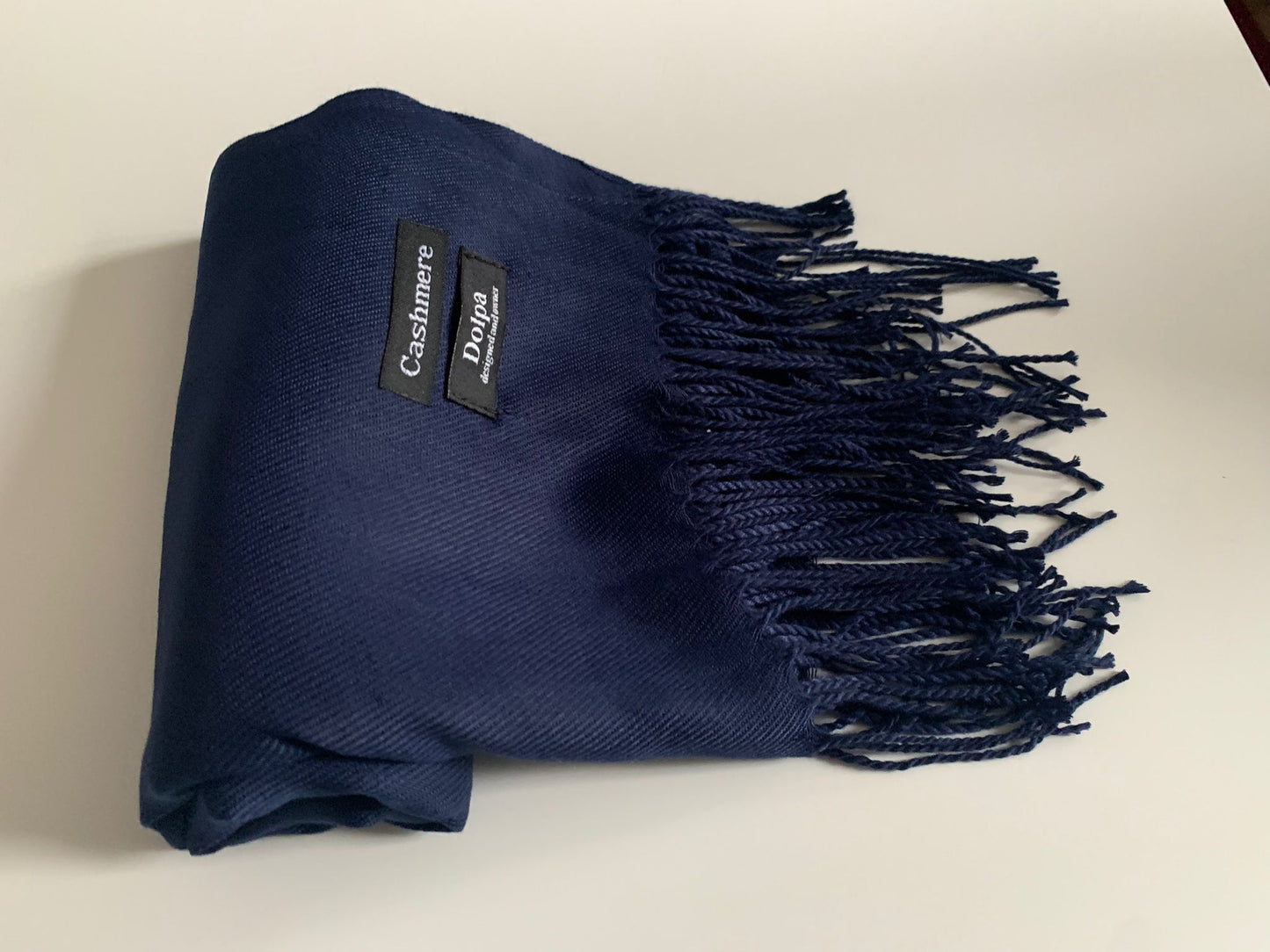Luxury Cashmere Light Navy Blue Scarf 230 Grams