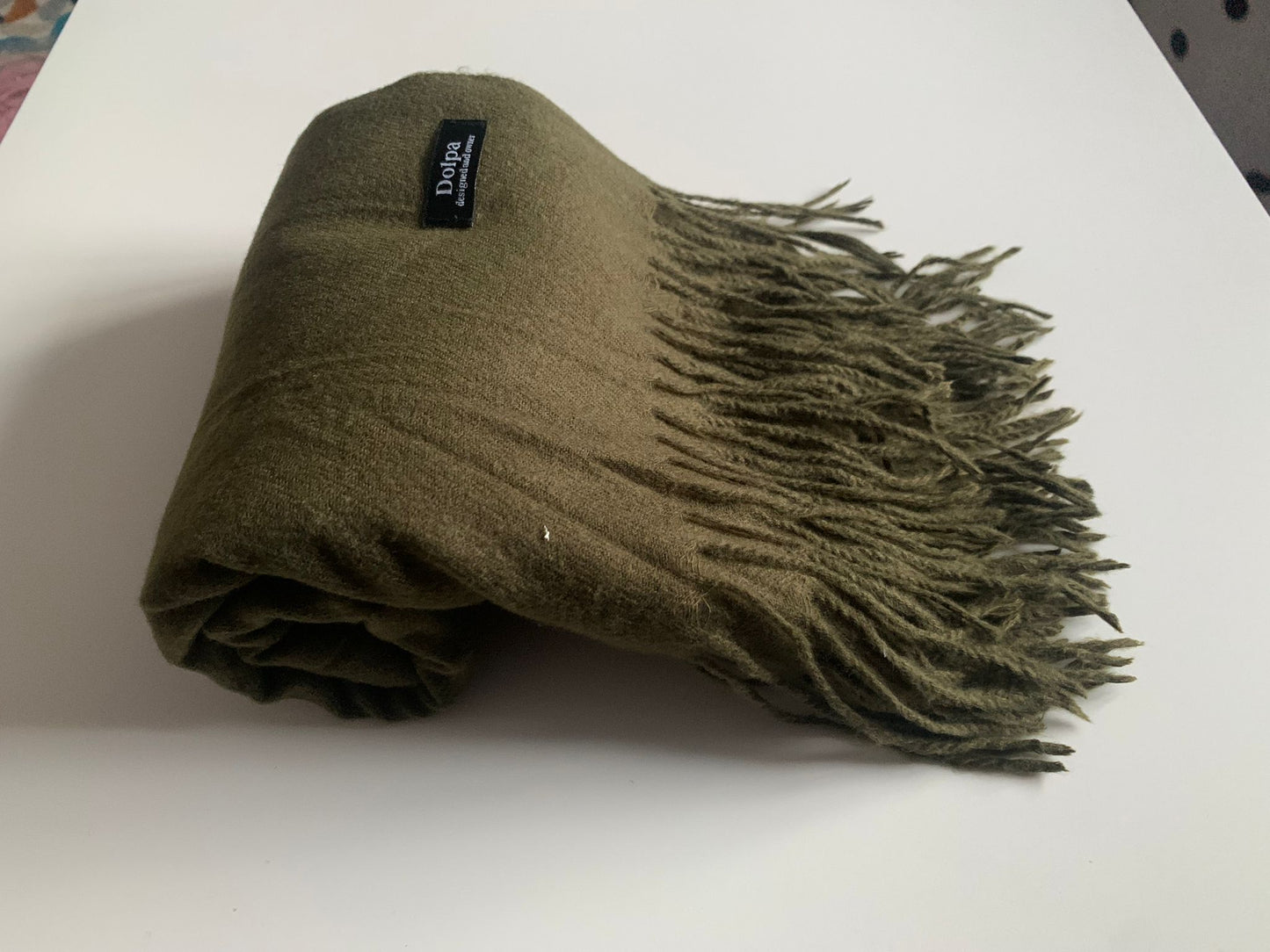 Luxury Cashmere Pashmina Khaki Scarf