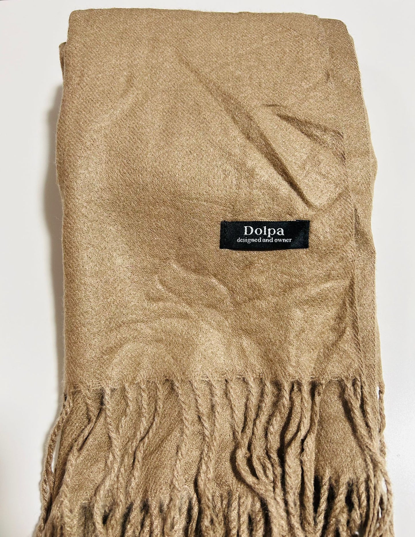 Luxury Cashmere Pashmina Light Brown Scarf