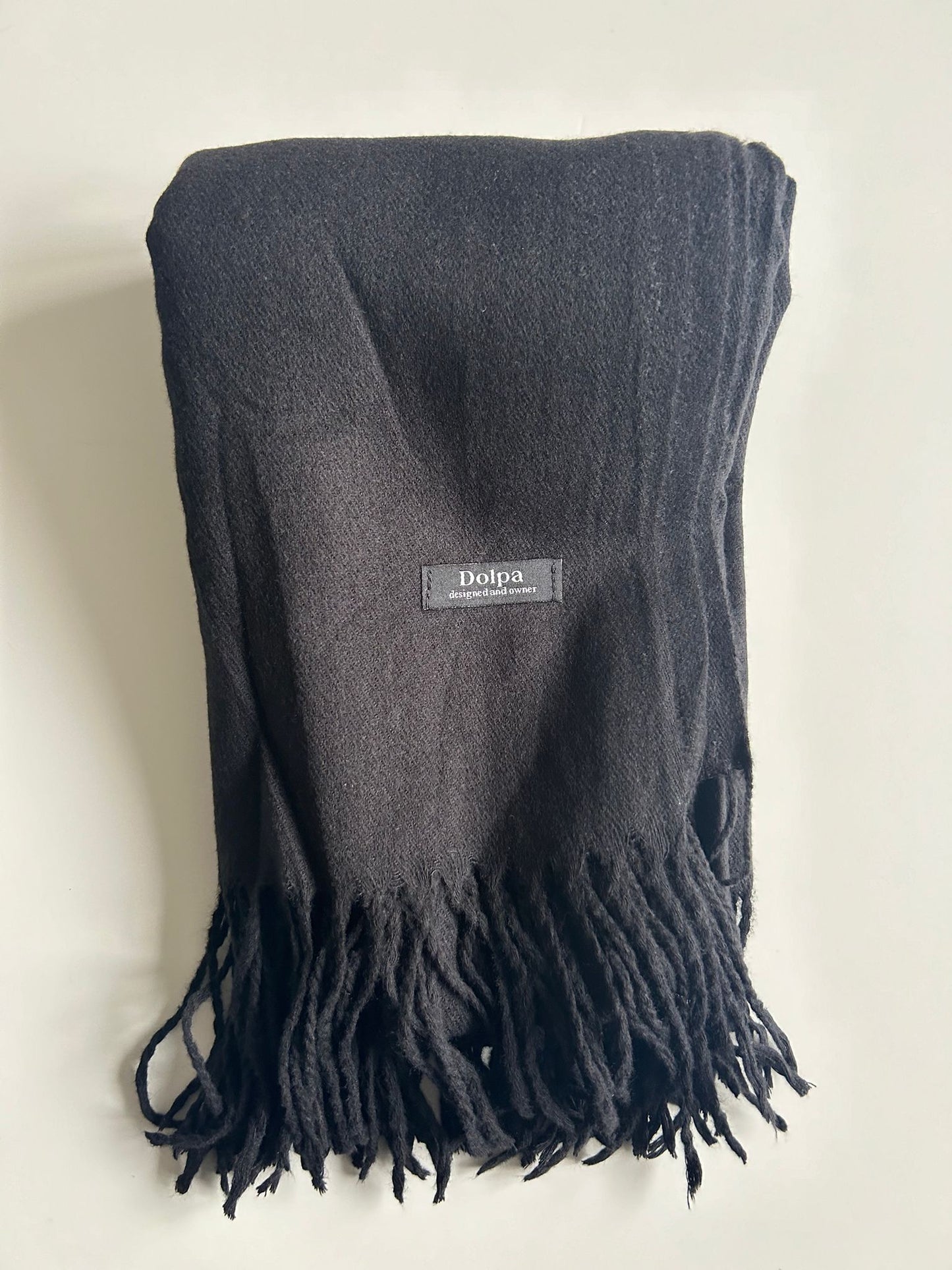 Luxury Cashmere Pashmina Black Scarf