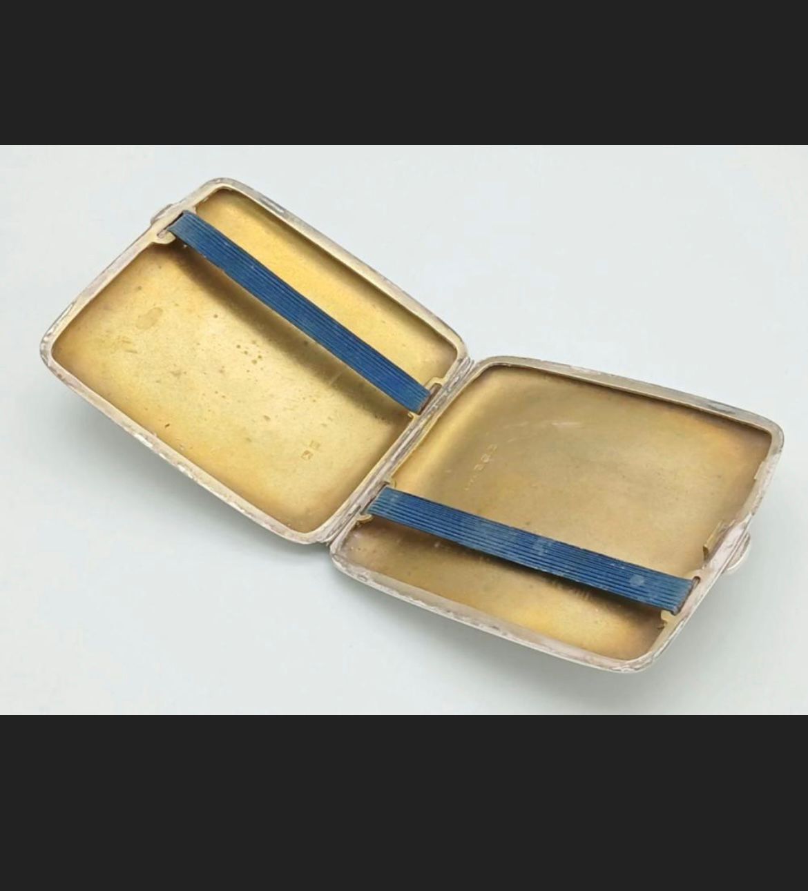Edwardian Silver Cigarette Case Birmingham Hallmark 1919 Incredible Condition. 106 grams