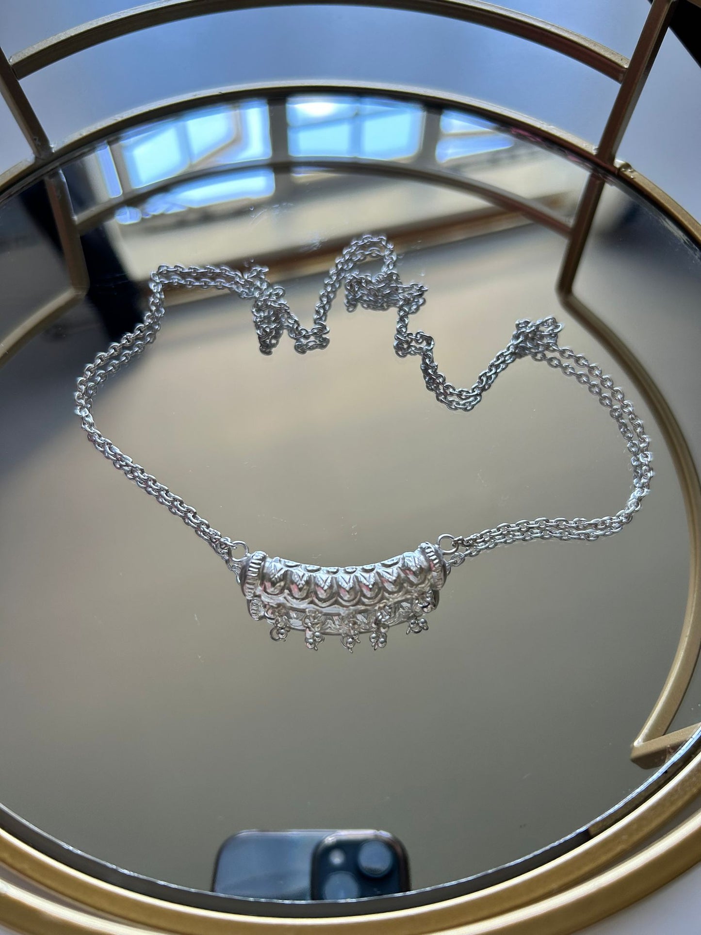 C-TILHARI Necklace | Traditional Nepali Silver Necklace | Handmade Silver Tilahari