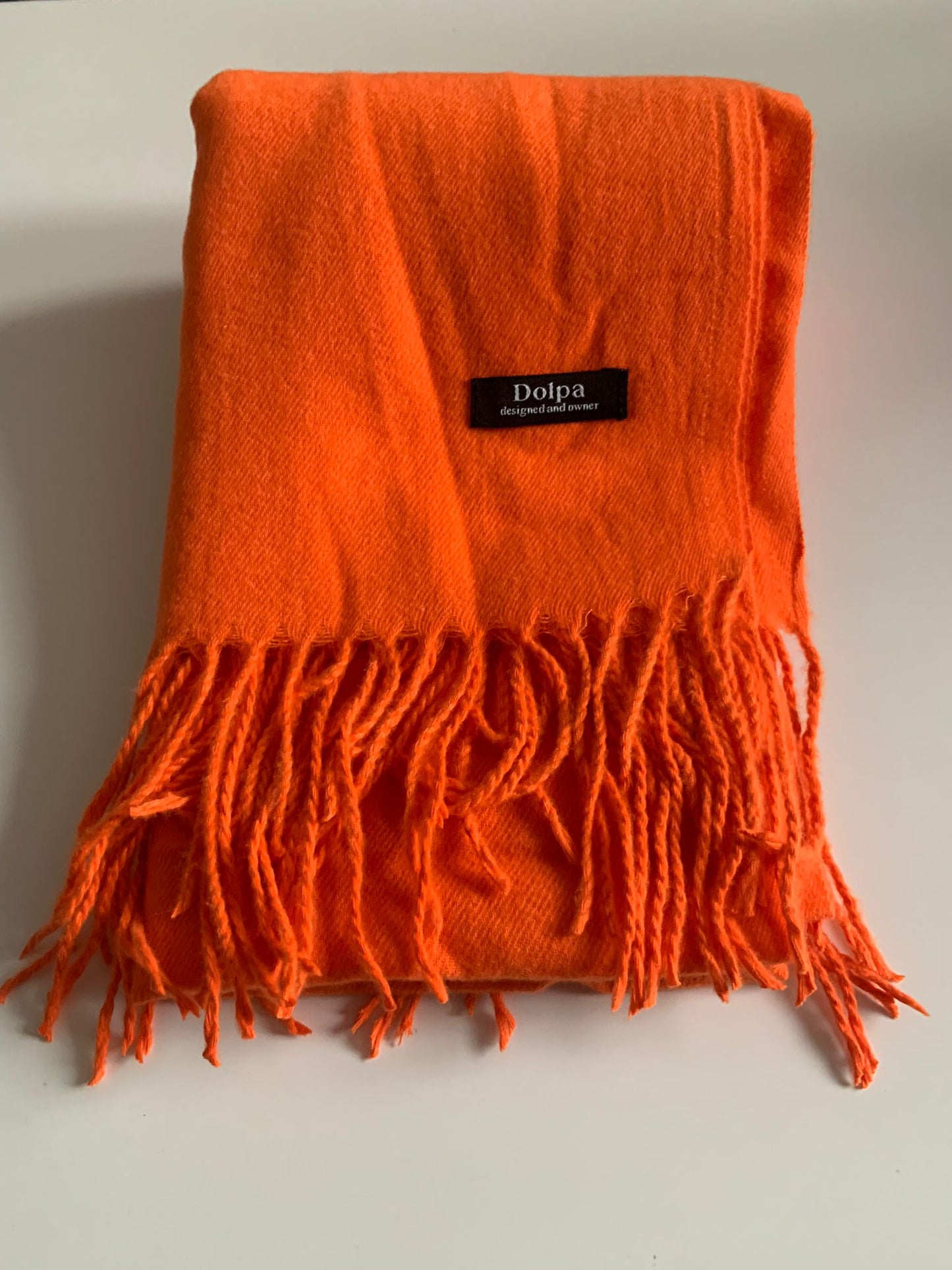 Luxury Cashmere Pashmina Orange Scarf
