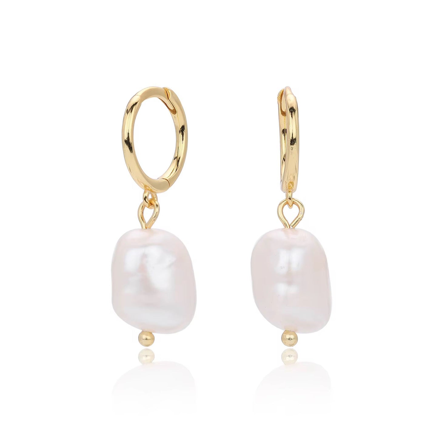 Pearl Drop Earring/ 18K Gold Plated