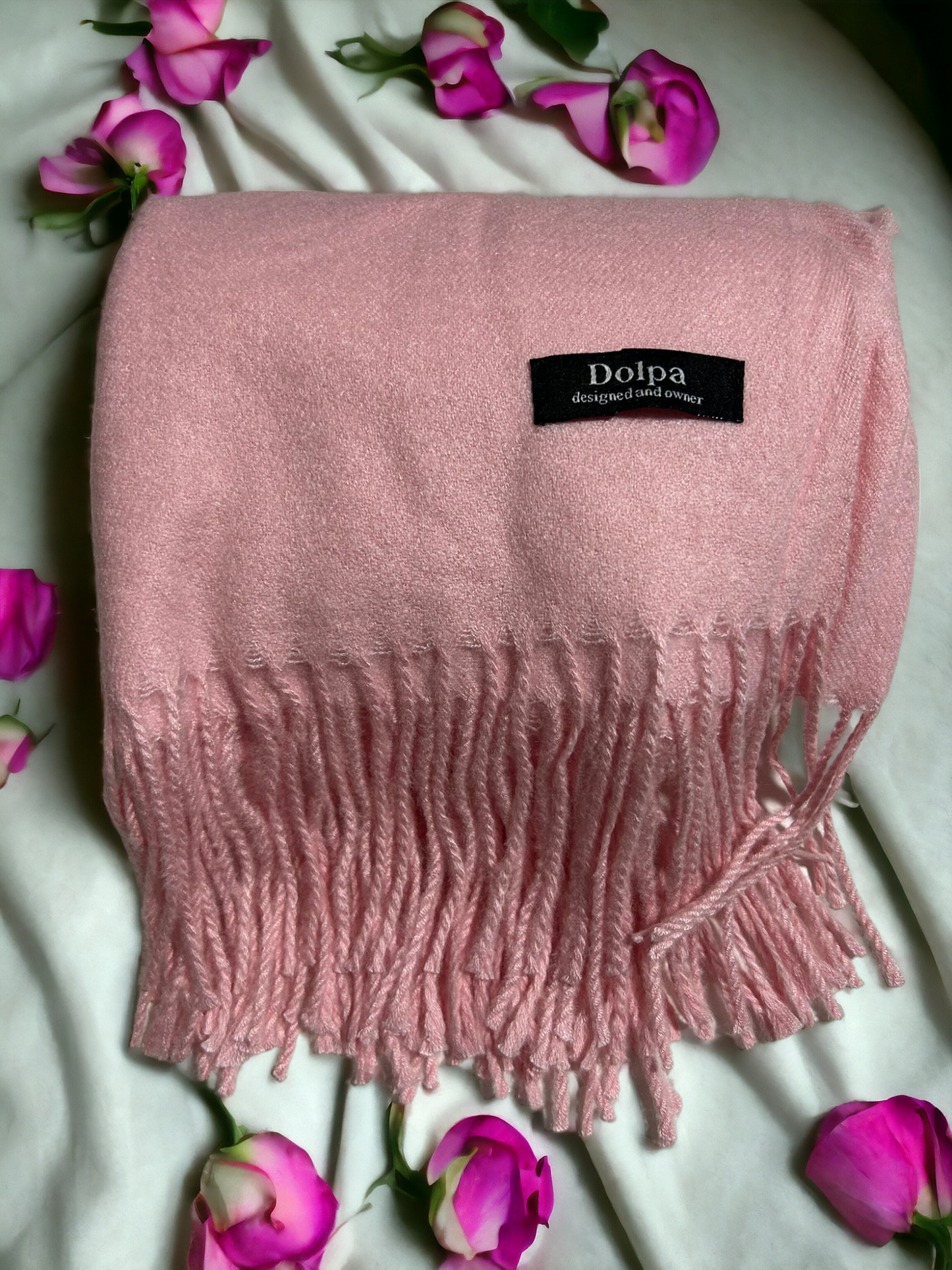 Luxury Cashmere Pashmina Baby Pink Scarf