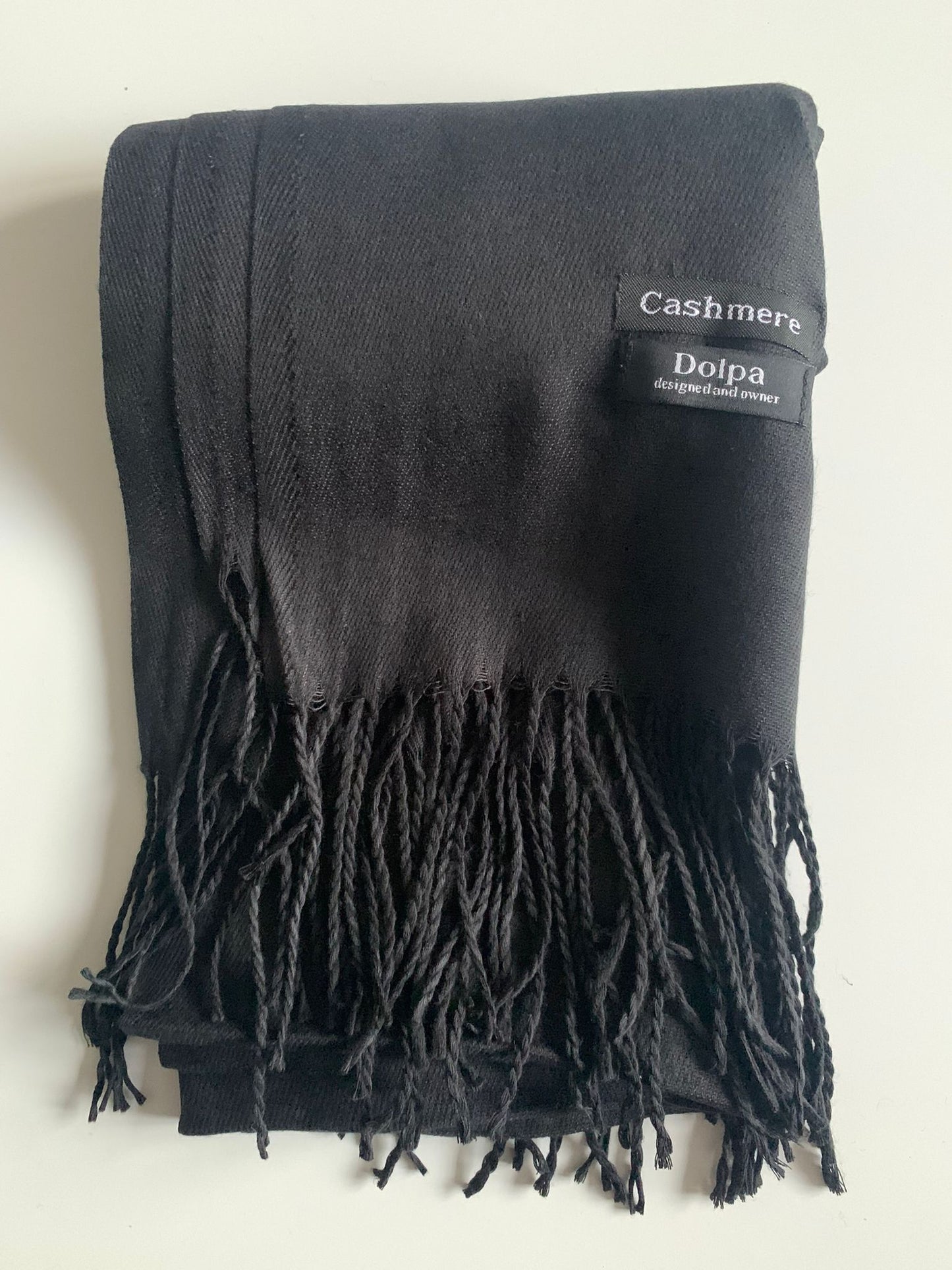Luxury Cashmere Black Scarf 230 Grams