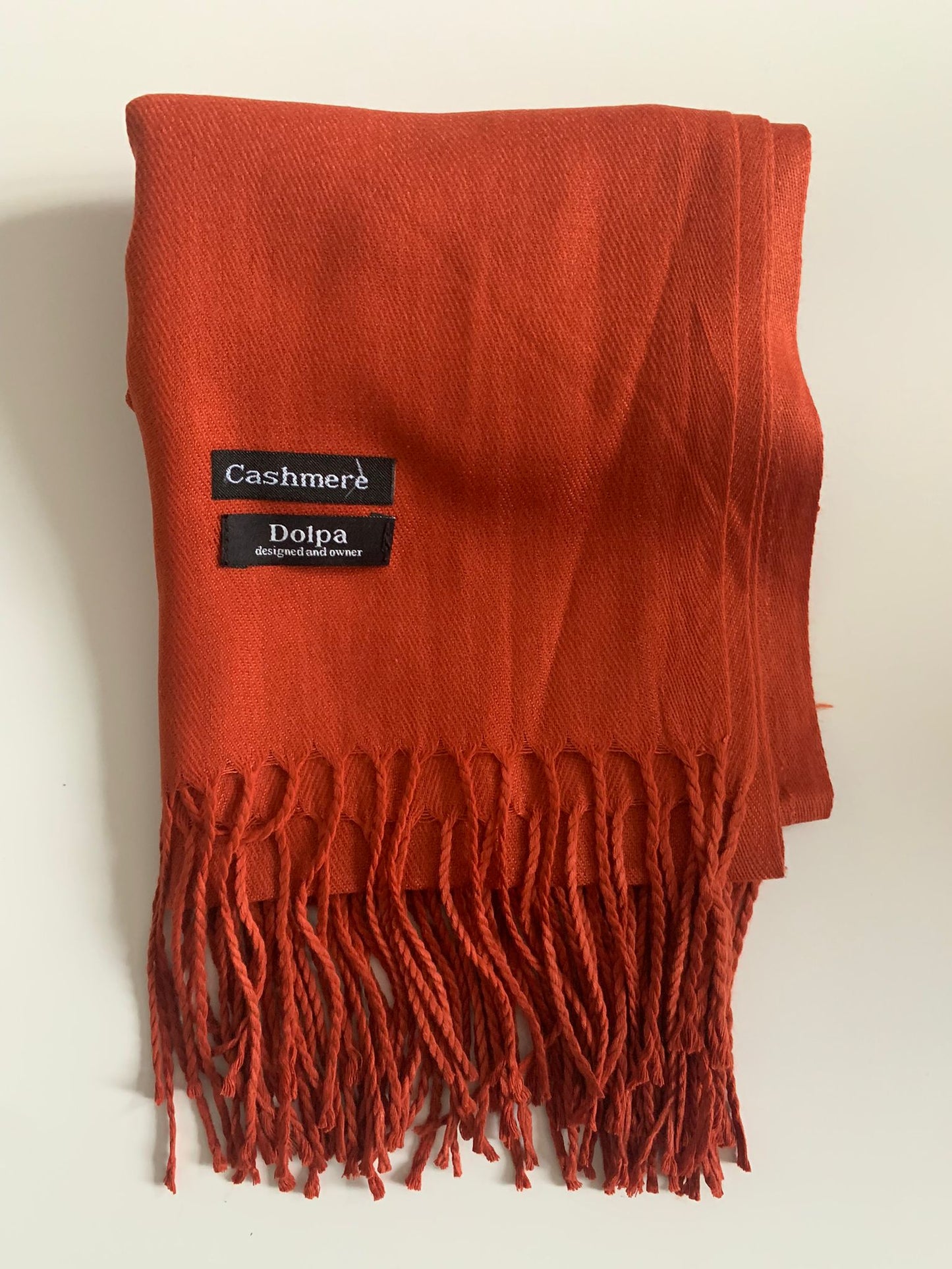 Luxury Cashmere Light Red Scarf 230 Grams