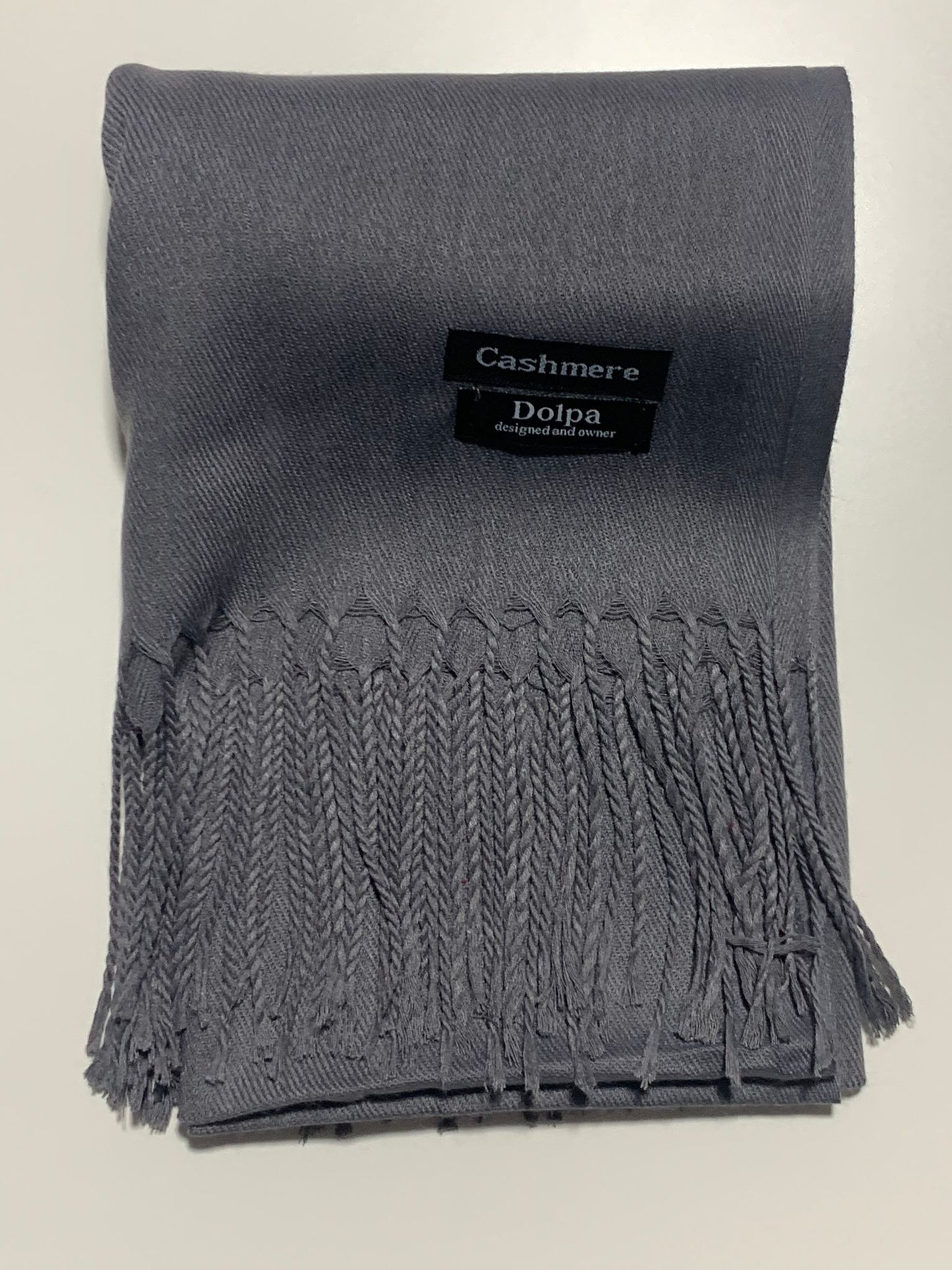 Luxury Cashmere Grey Scarf 230 Grams