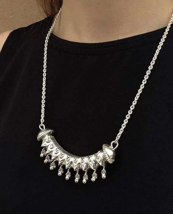 C-TILHARI Necklace | Traditional Nepali Silver Necklace | Handmade Silver Tilahari
