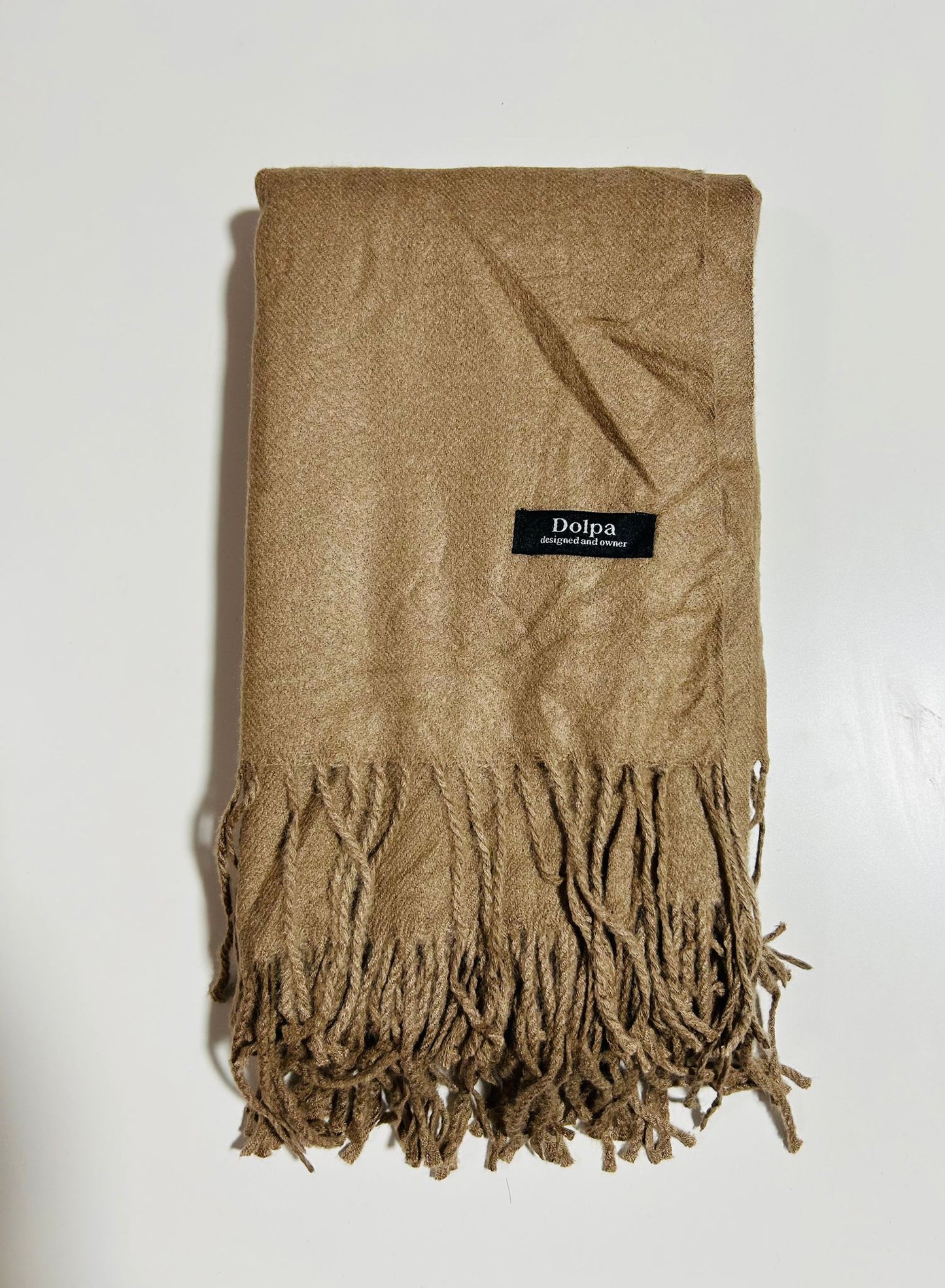 Luxury Cashmere Pashmina Light Brown Scarf