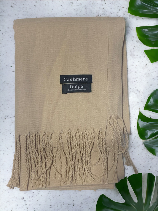 Luxury Cashmere Camel Scarf 230 Grams